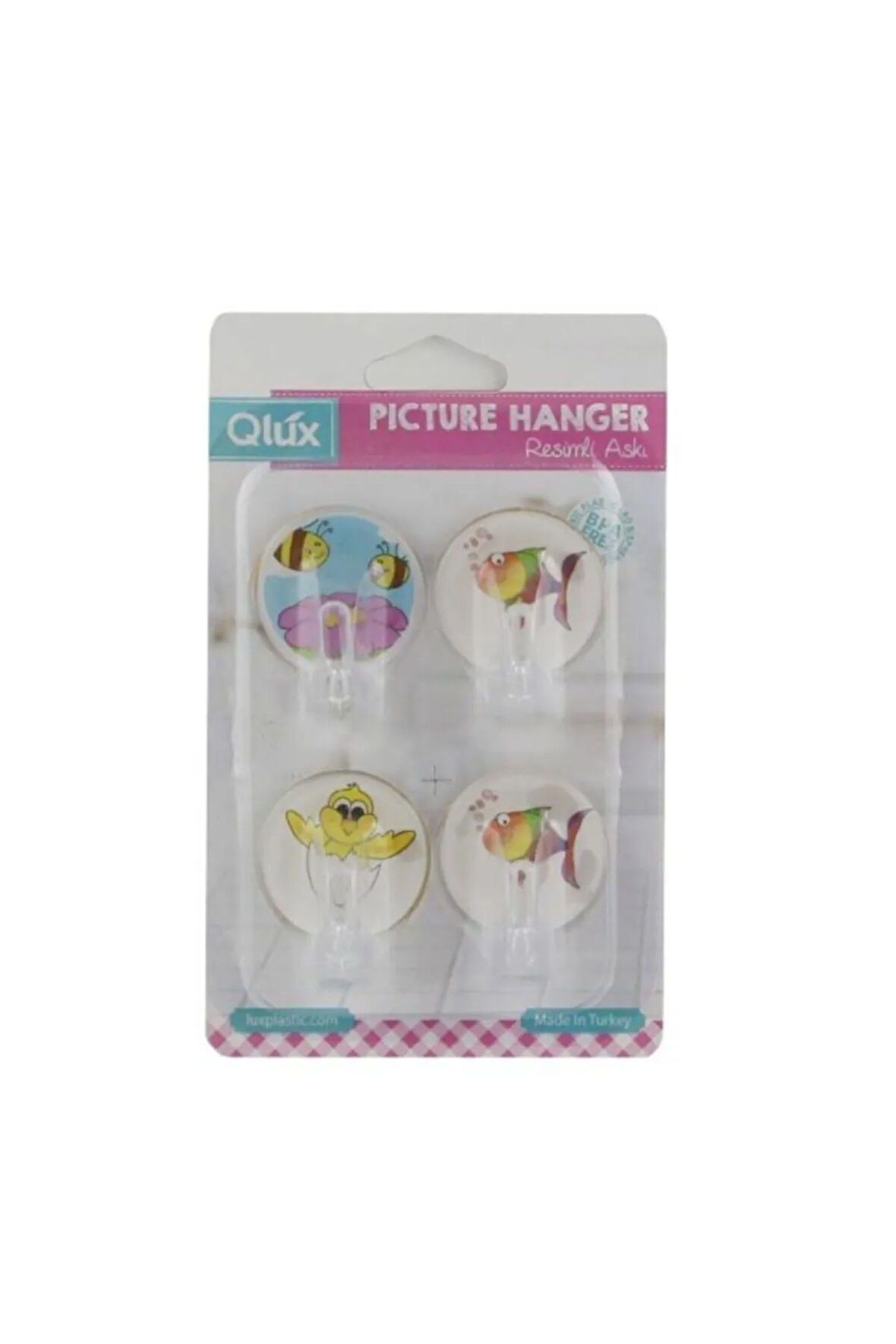 Resimli Yapışkanlı 4 Lü Askı -L638