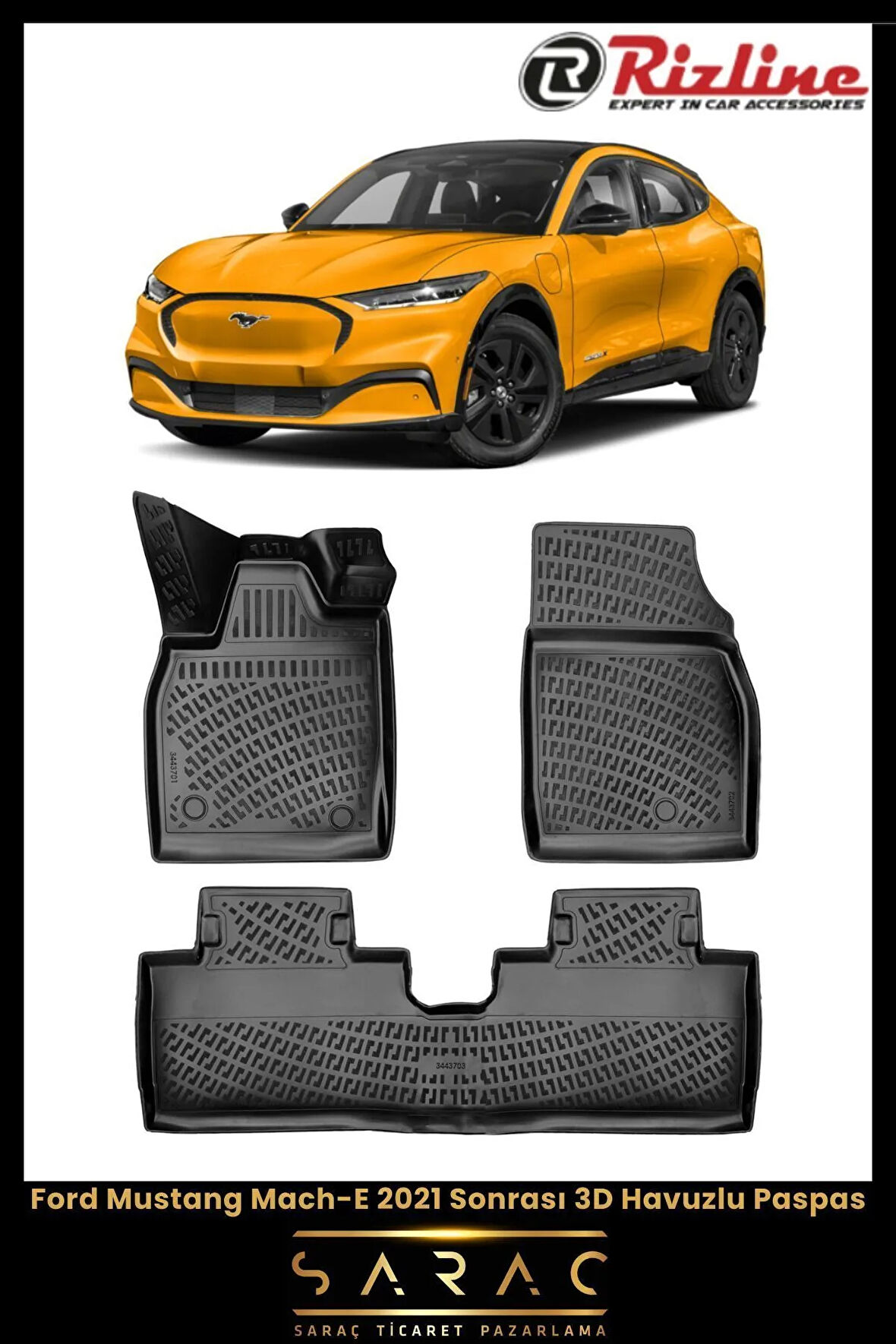 Rizline Ford Mustang Mach-E 2021 Model 3D Havuzlu Paspas