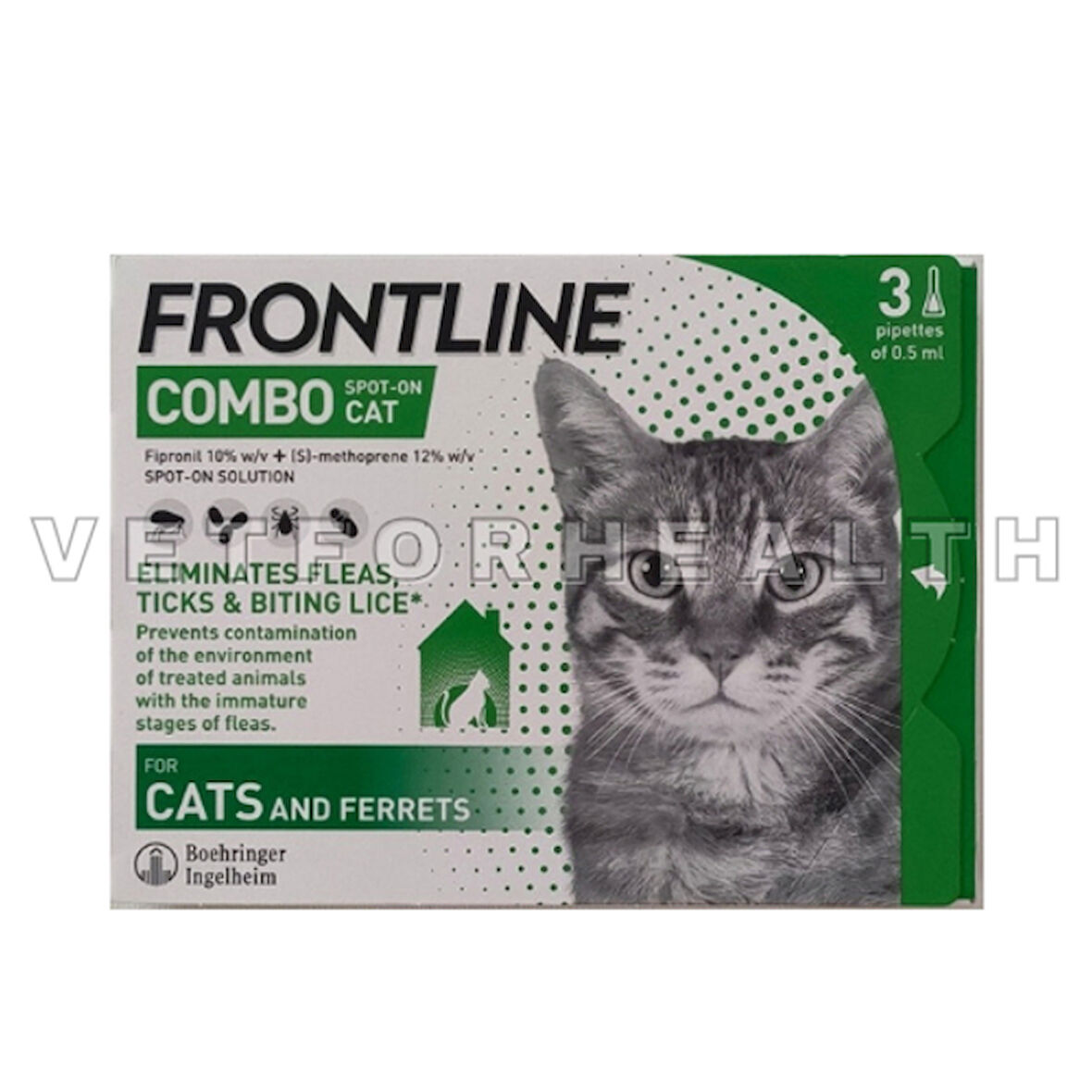 FRONTLINE Combo Kedi Damlası 0.5ml 3 Pipet SKT:06.25