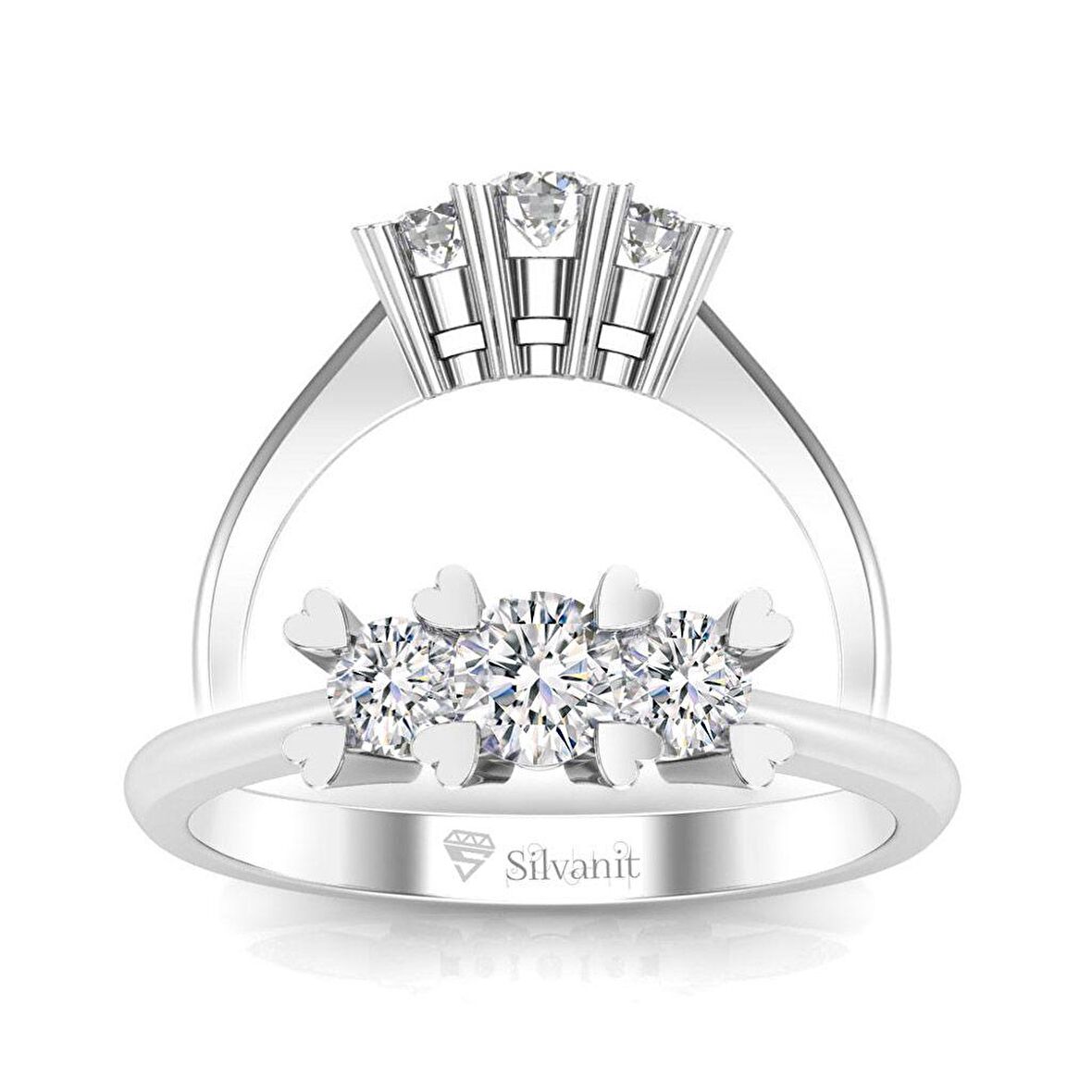 0,50 Karat Pırlanta Tria Yüzük