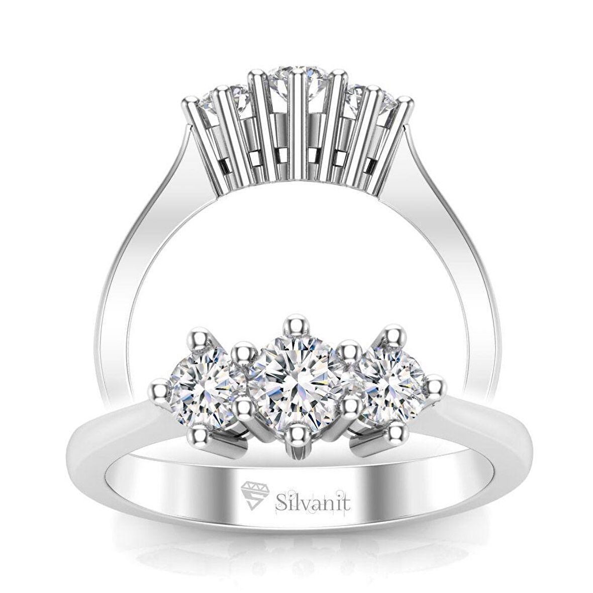 0,25 Karat Pırlanta Tria Yüzük