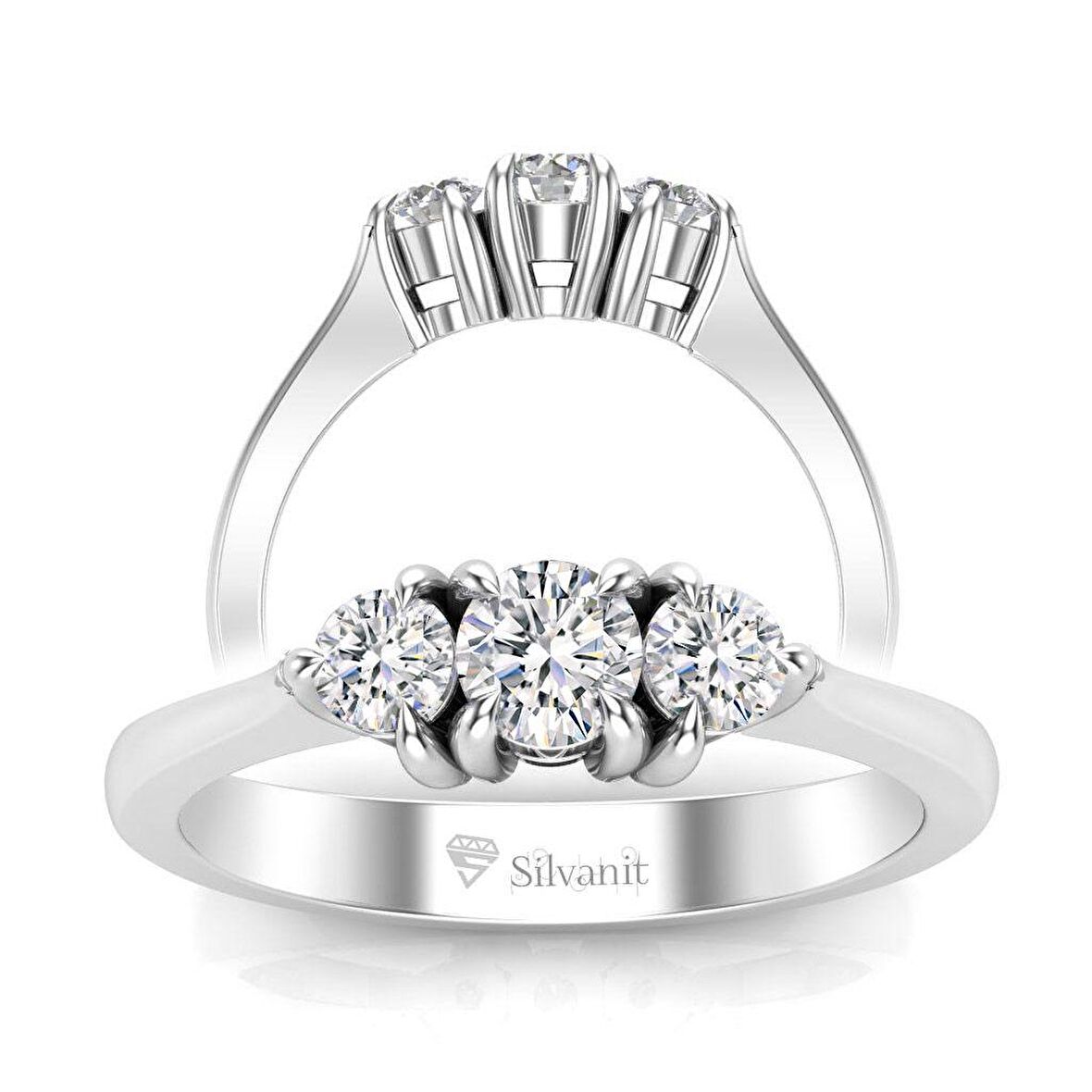 0,35 Karat Pırlanta Tria Yüzük