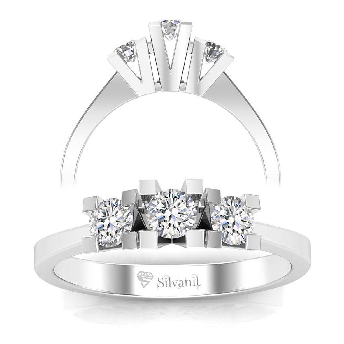 0,30 Karat Pırlanta Tria Yüzük