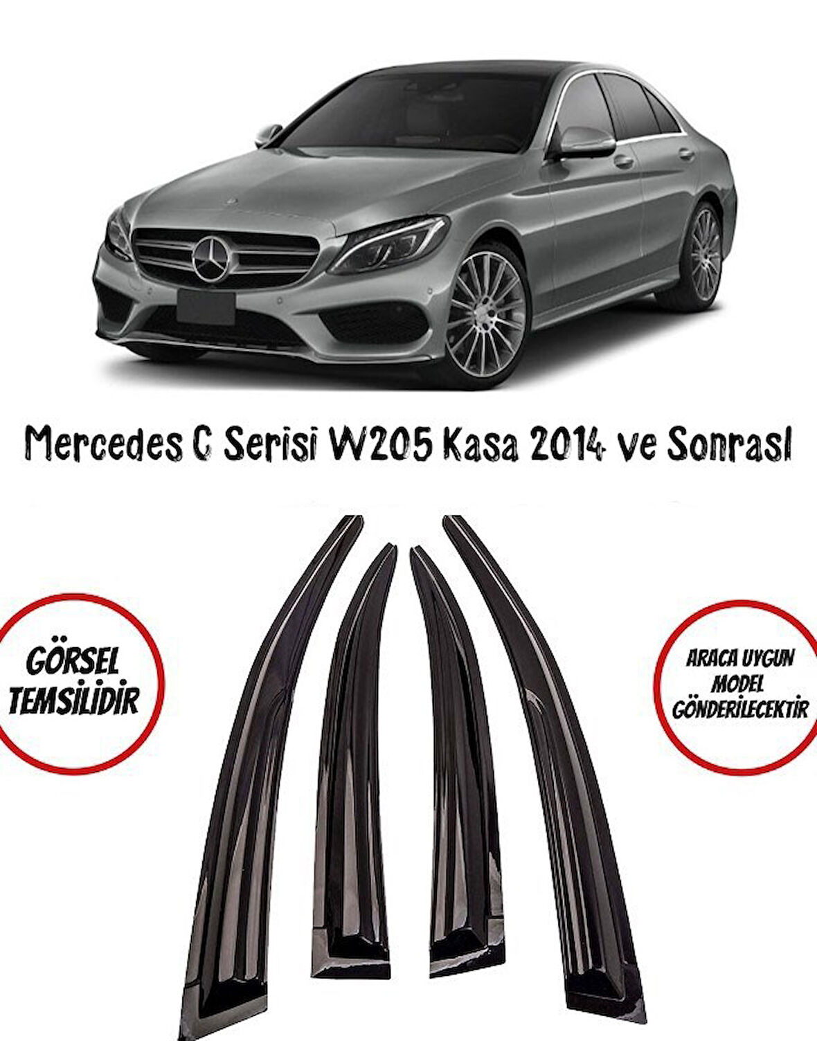 Mercedes C Serisi W205 Kasa 2014 ve Sonrası Cam Rüzgarlığı