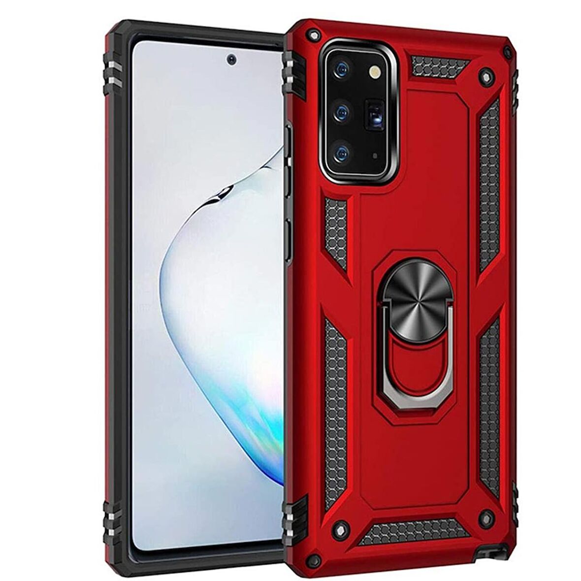 Gpack Samsung Galaxy Note 20 Kılıf Tank Koruma Vega Standlı Yüzüklü Mıknatıslı