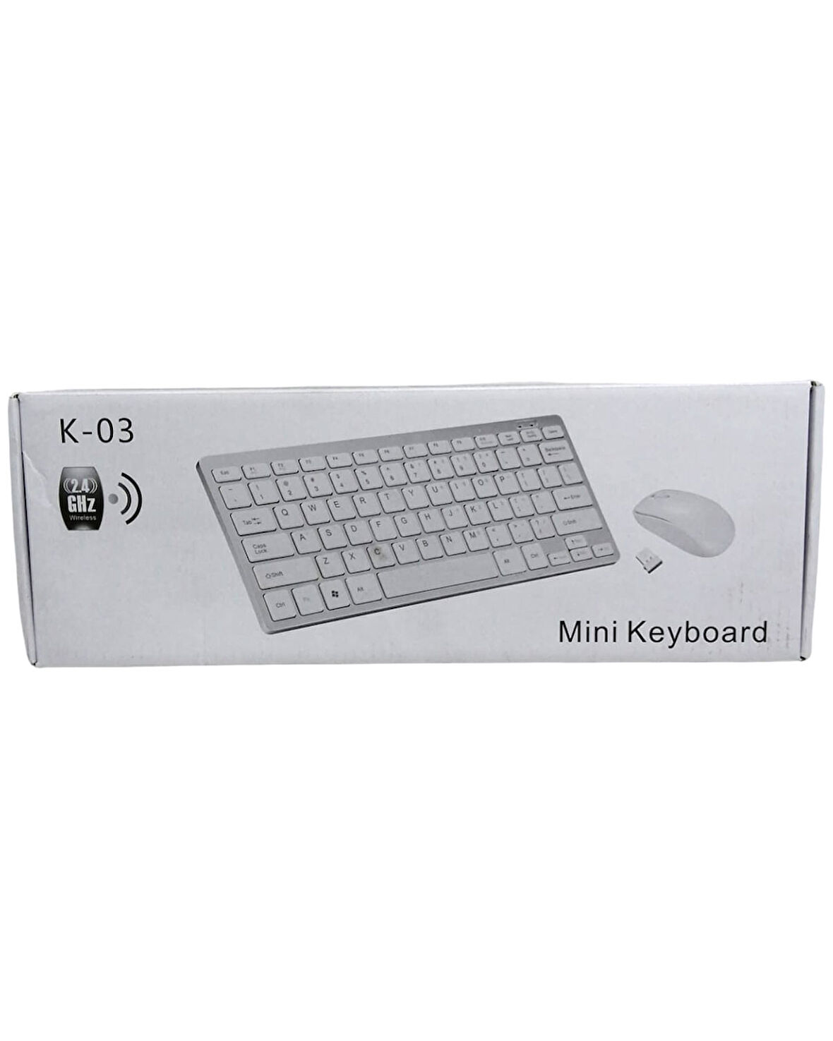 K-03 MİNİ BEYAZ WIRELESS KABLOSUZ KLAVYE MOUSE S PL-395  GO50601411220