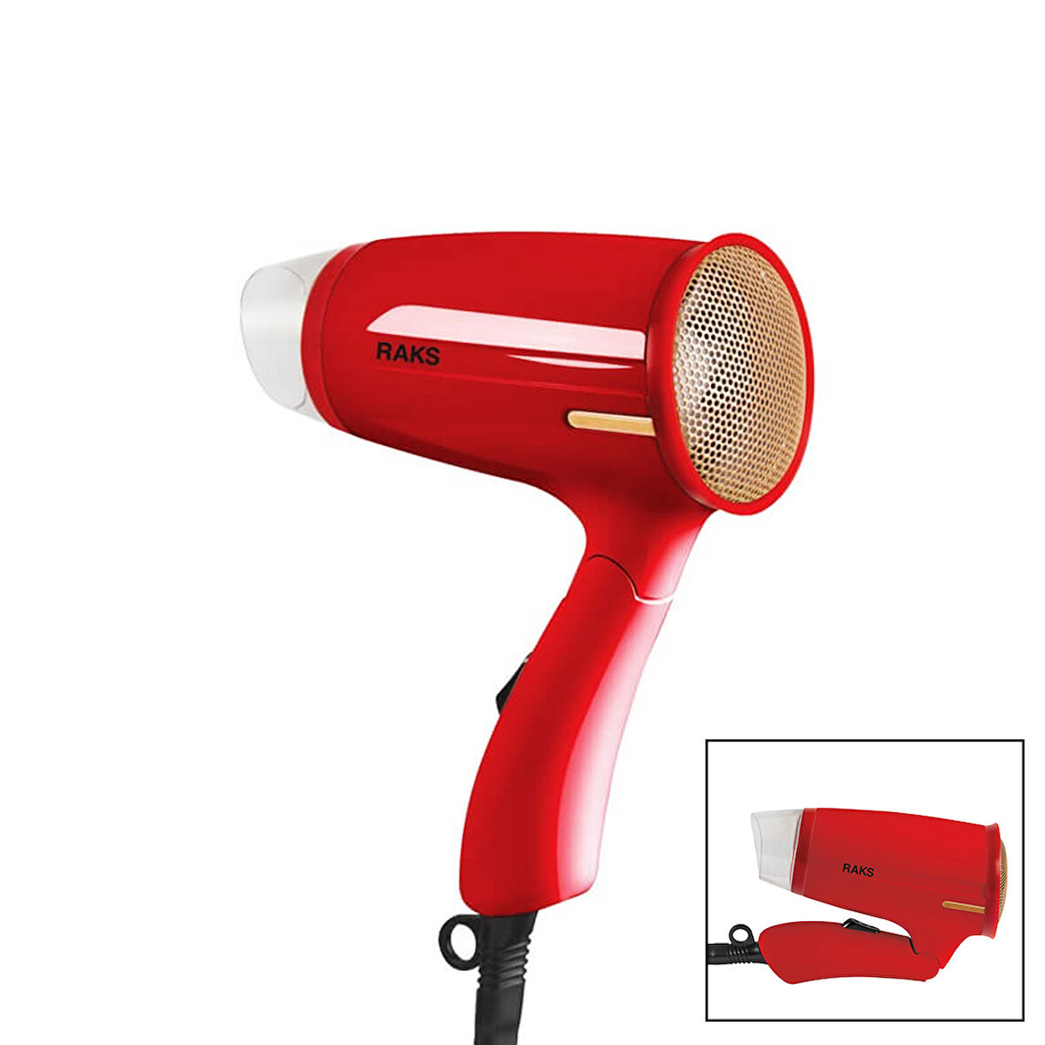 RAKS MABEL SAÇ KURUTMA MAKİNESİ KATLANIR SEYAHAT TİPİ 1000W  GO50606644420