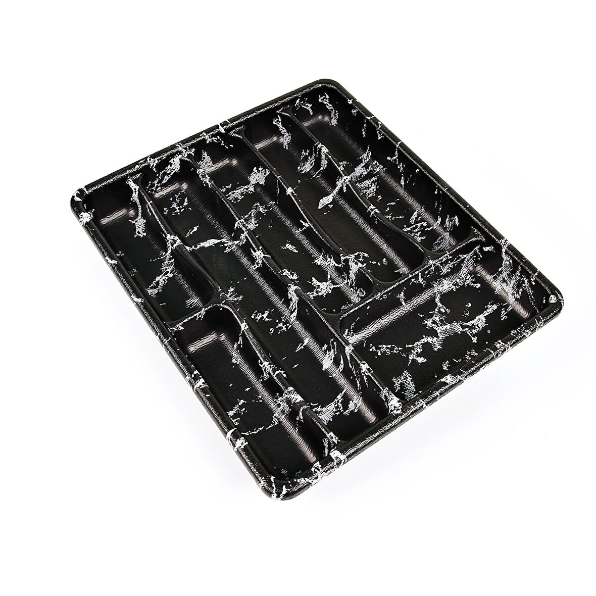 KÜÇÜK - SİYAH - 7 BÖLMELİ ÇEKMECE İÇİ KAŞIKLIK 36X32CM  GO50605967580