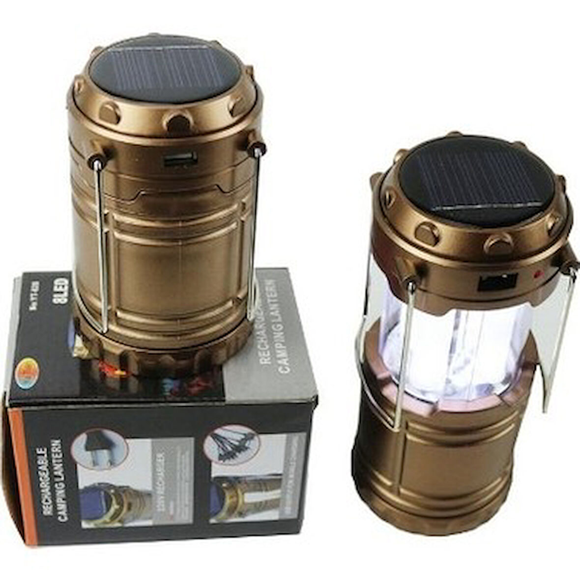 Avcı Feneri Kamp Lambası Şarjlı USB Girişi Solar  GO50606419410