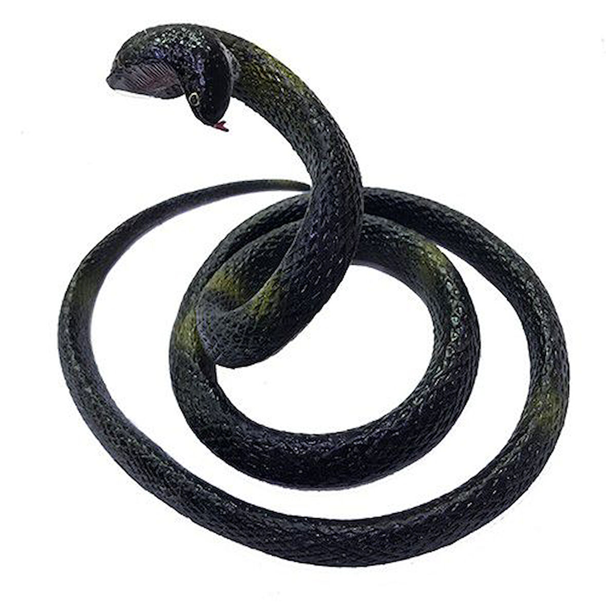 Siyah Renk Gerçekçi Kobra Model Silikon Yumuşak Yılan 80 cm  GO50604808410