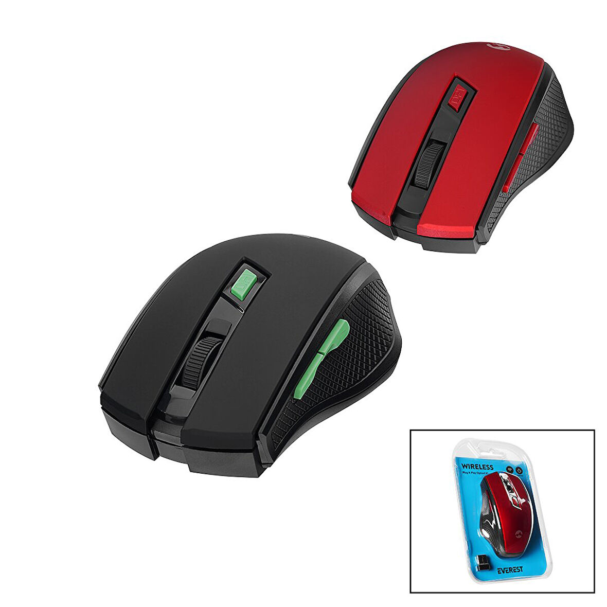 EVEREST SMW-777  WİRELESS - KABLOSUZ  1600DPI USB OPTİCAL MOUSE  VAKUM AMBALAJ (5060)