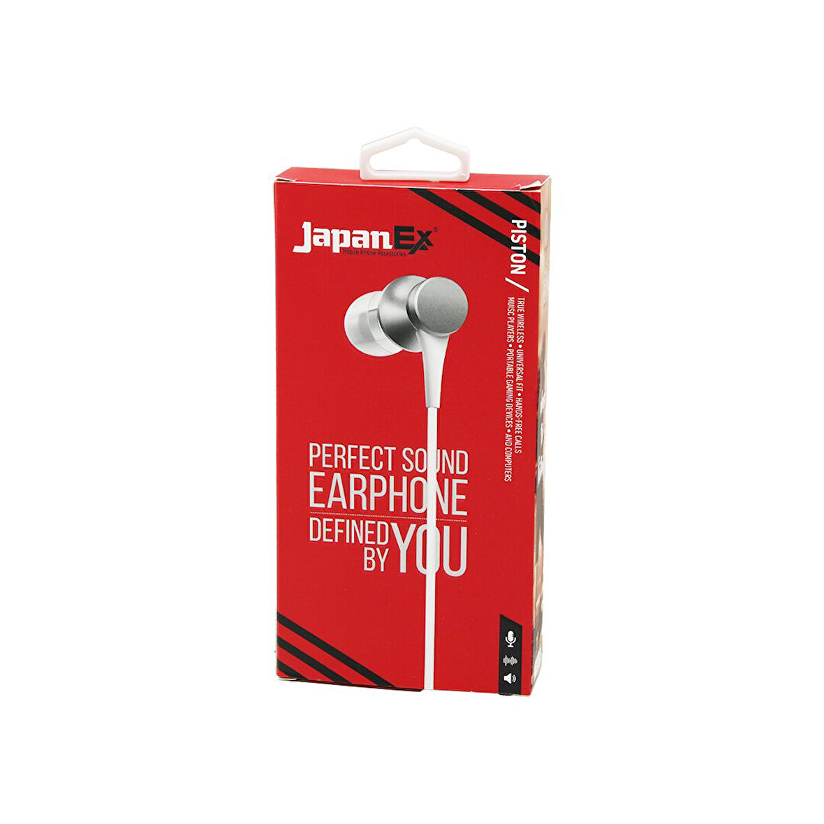 JAPANEX  PISTON   KULAK İÇİ   MİKROFONLU  STEREO KULAKLIK KABLOLU= 1.1MT  AUX GİRİŞ (5060)