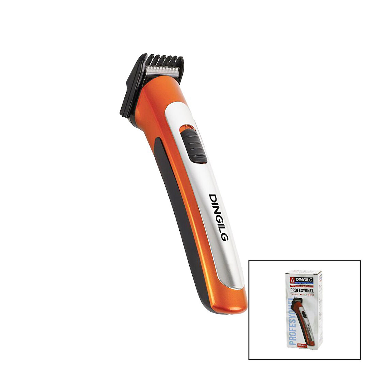 Saç - Sakal Kesme Tıraş Makinesi Fiş Şarjli 4 Kademeli Kesim Tarak 8 Saat Şarj=60Dk.Tam Güç Kullanim Rd-607 (5060)