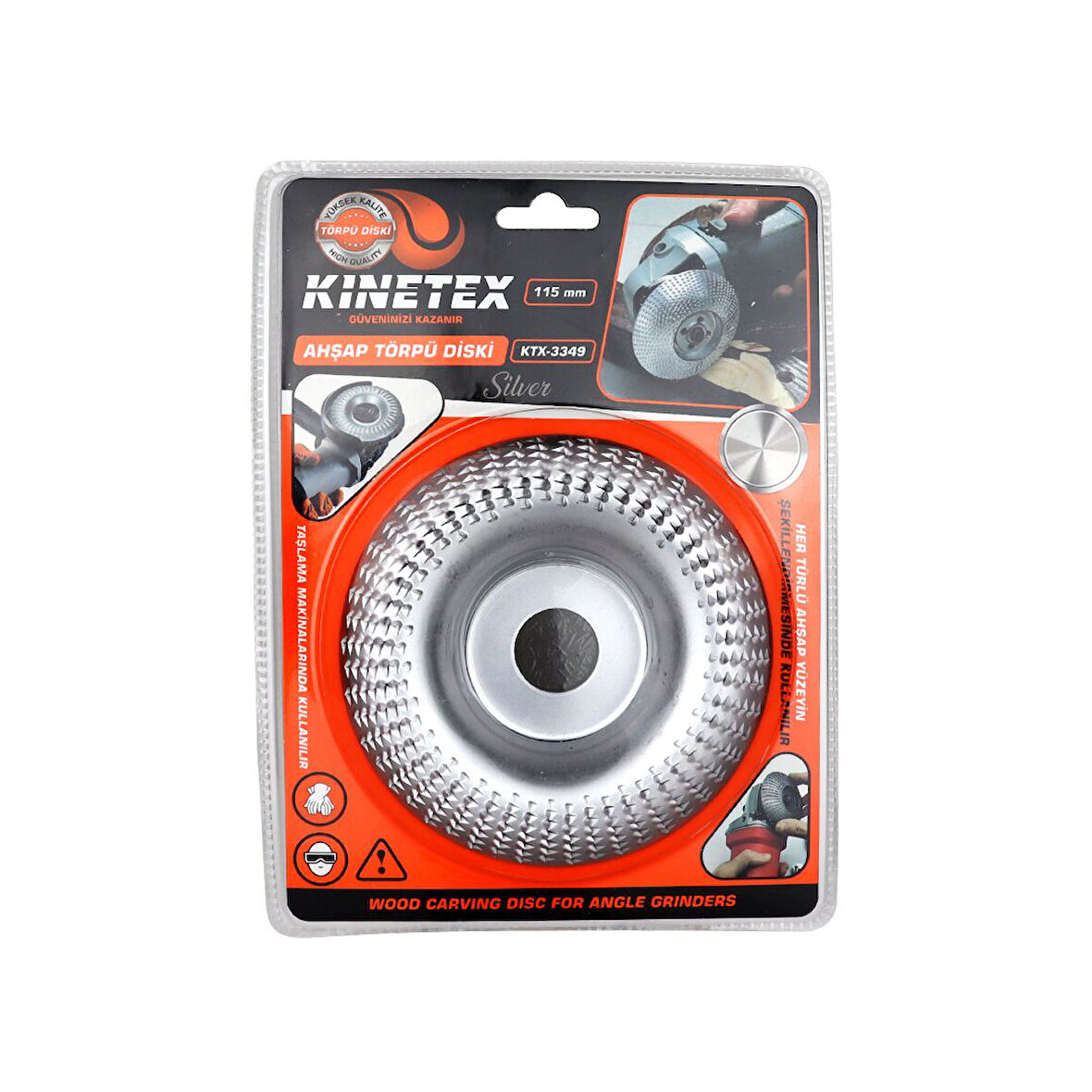 115MM  AHŞAP TÖRPÜ EĞE DİSK GÜMÜŞ (5060)