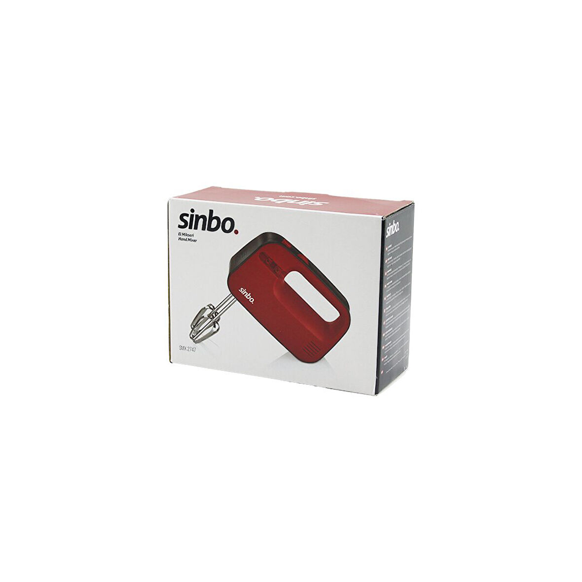 SİNBO SMX-2747 BORDOEL MİKSERİ ÇELİK ÇİFTÇIRPMA APARATI 3 KADEME HIZÇIRPICI ÇIKARTMA DÜĞMELİ - SAKLAMA BÖLMELİ (5060)
