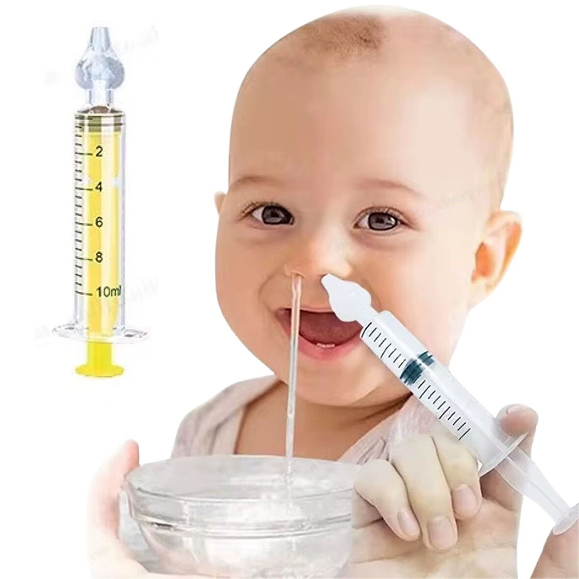 Yeniden Kullanılabilir, Manuel Burun Temizleyici 10ml Kapasiteli Burun Açıcı Şırınga (5060)