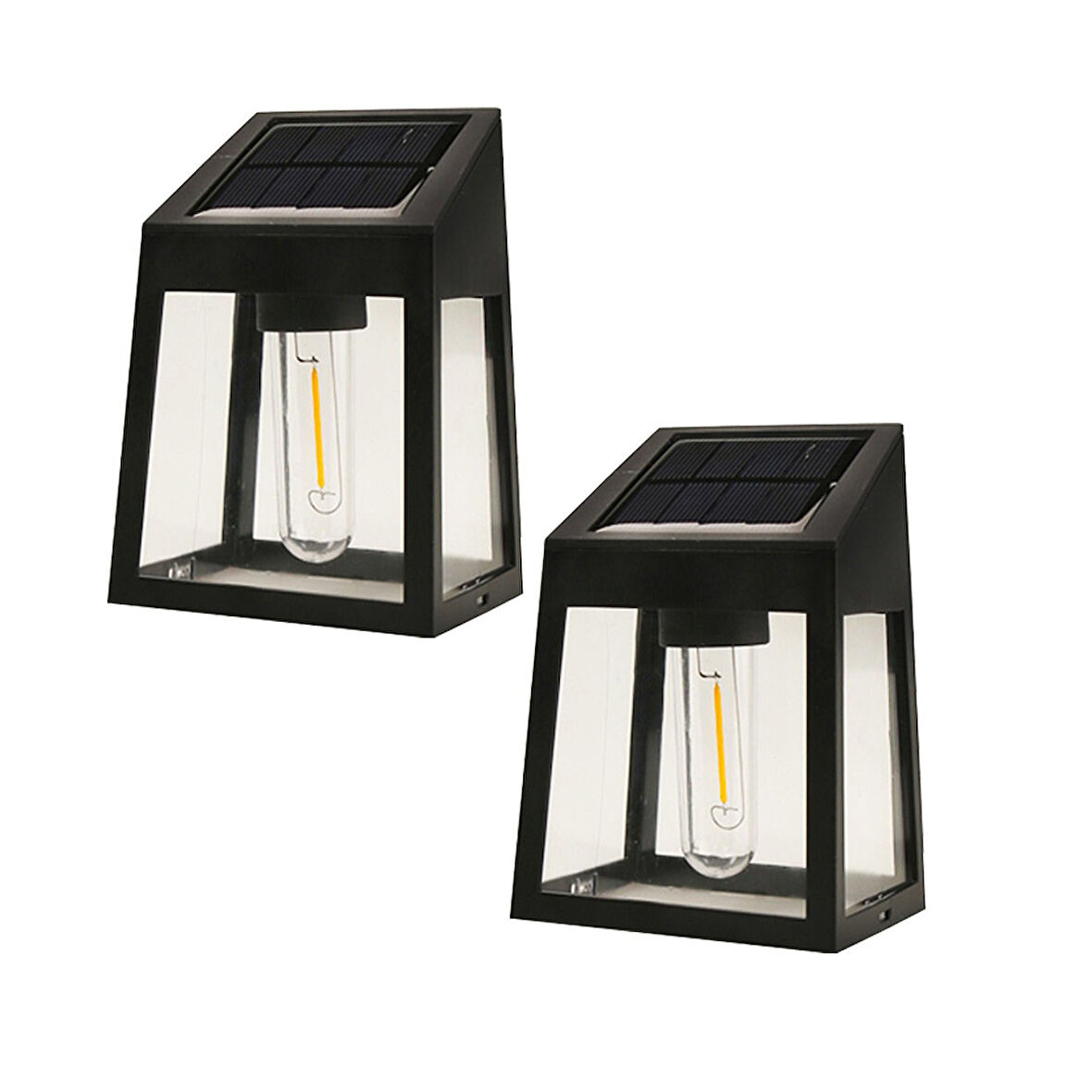 PİLLİ SOLAR GÜNEŞ ENERJİLİ GECE SENSÖRLÜ BAHÇE AYDINLATMA LAMBASI (2 li PAKET) (5060)