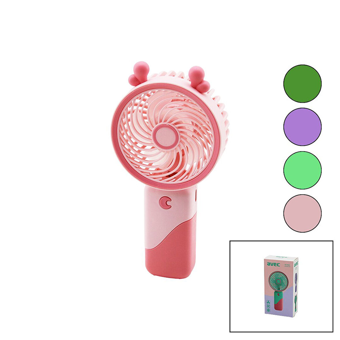 USB MİNİ FAN   ÇAP=7.7CM - Y:15CM   SABİT BAŞLIK=KULAKLI   3 KADEME HIZ  IŞIKLI   LASTİK KORDON BİLEKLİK (5060)