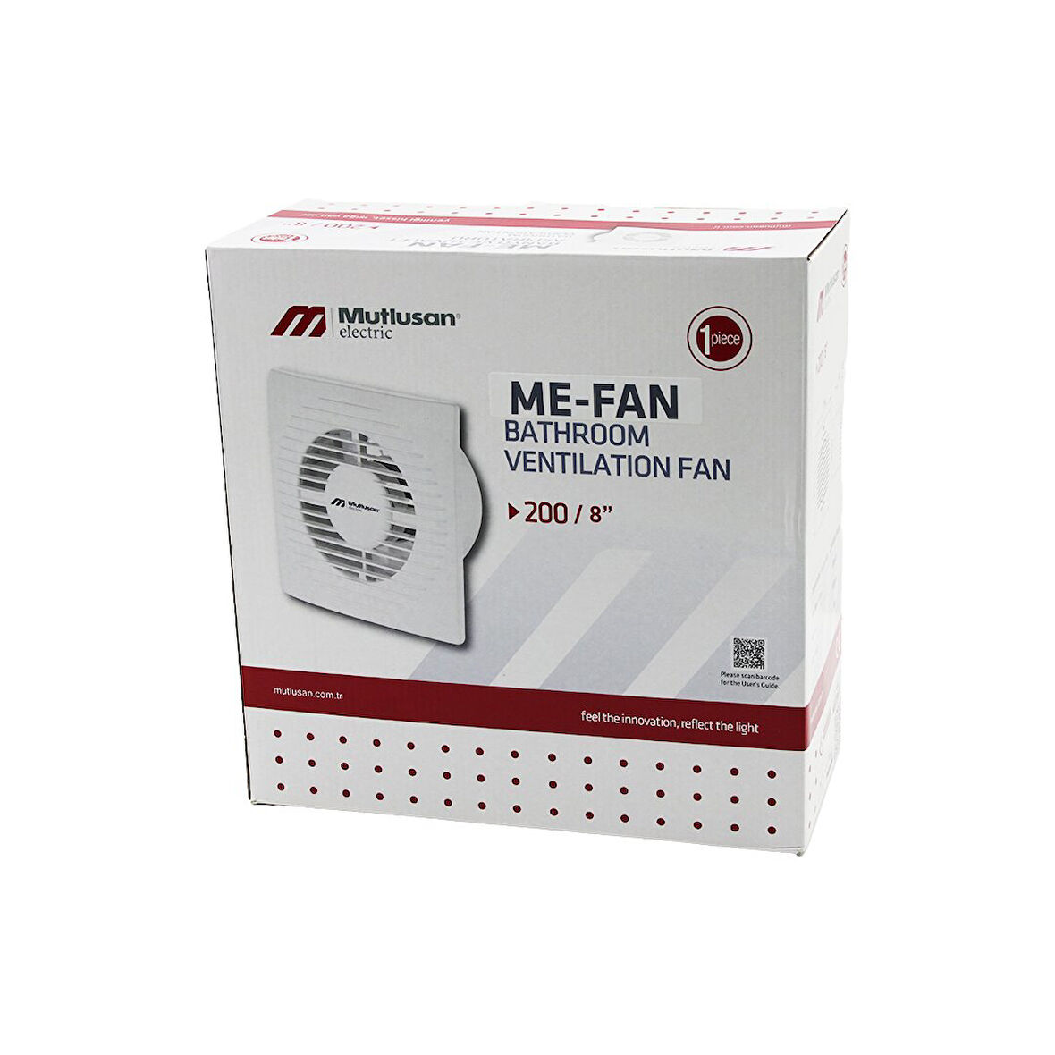 MUTLUSAN-001 211 000 200 00 00 ME-FAN 2008 İNÇ BANYO TUVALET HAVALANDIRMA ASPİRATÖRÜ 40W1000RPM200M3/H (5060)