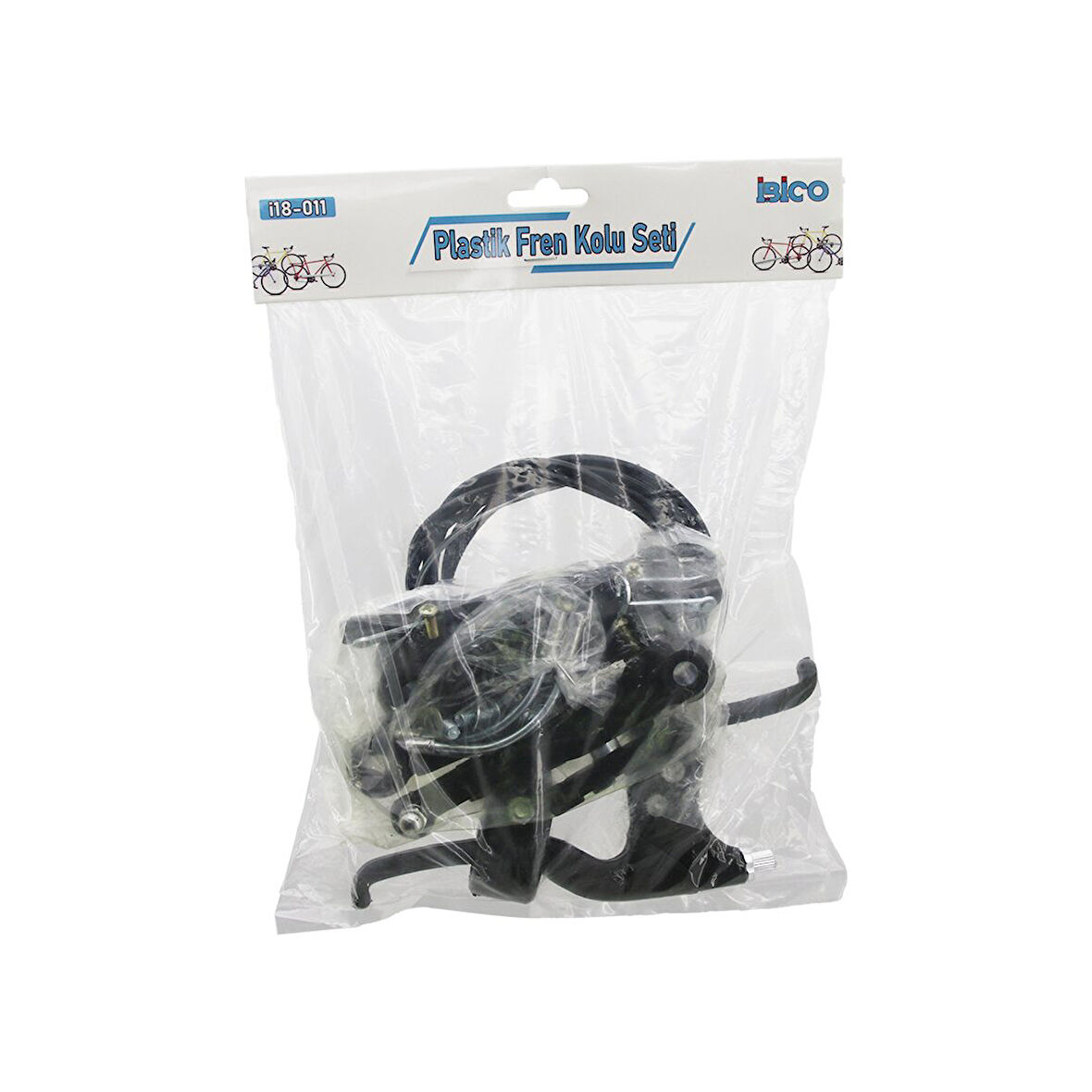 PLASTİK BİSİKLET FREN TAKIMI SET 2PCS FREN KOLU - 1PCS FREN TELİ  - 4PCS FREN MEKANİZMA - PABUÇ (5060)