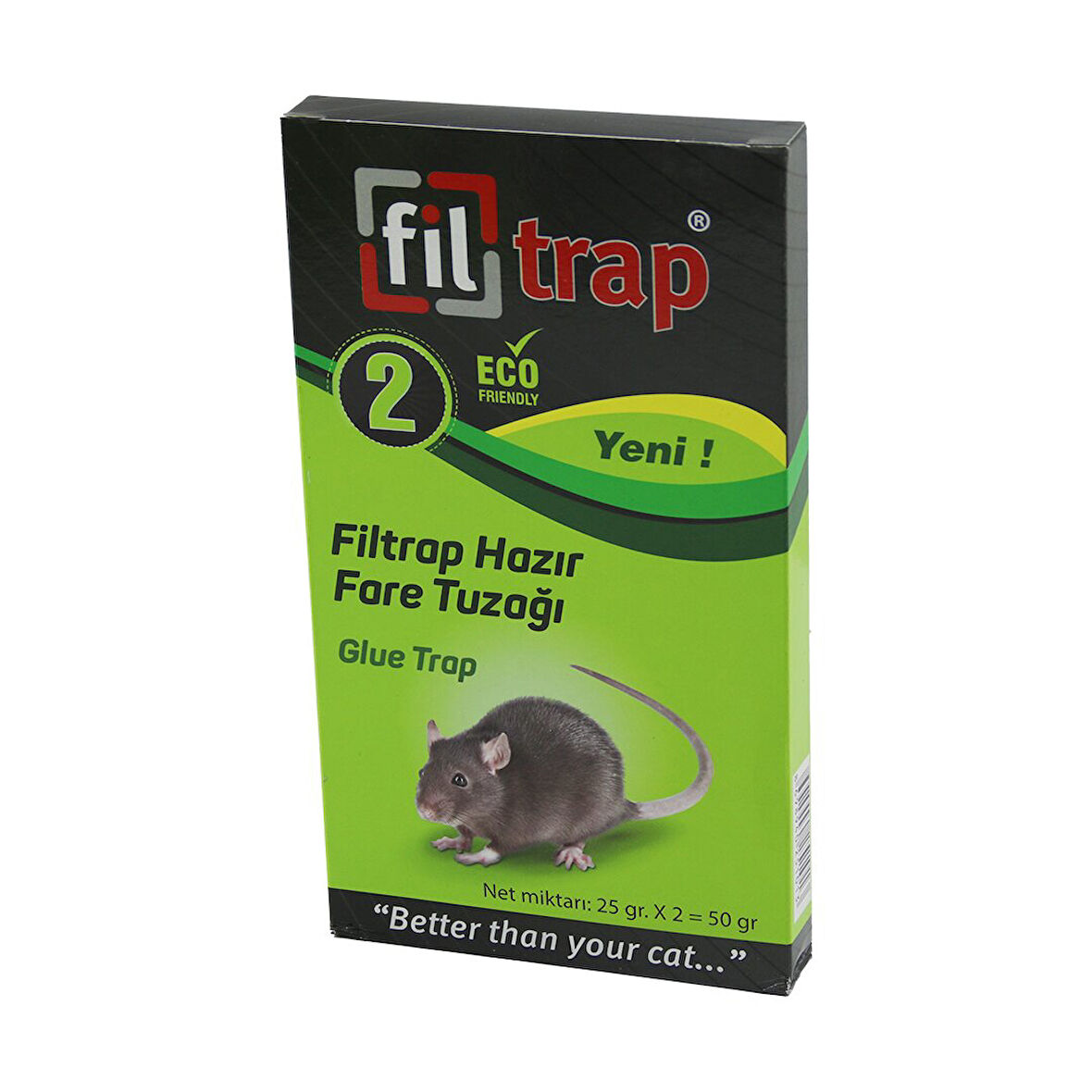 FİLTRAP  2PCS  HAZIR FARE TUZAK  PLASTİK LEVHA=YAPIŞKANLI   11 X19.8CM   2 X 25GR (5060)