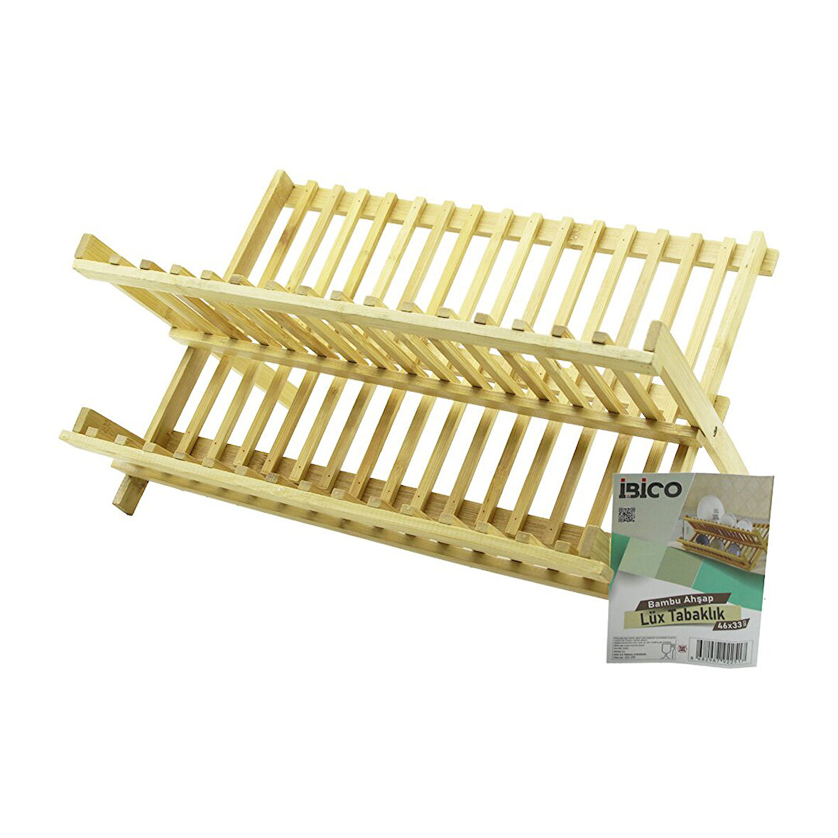 LÜX AHŞAP BAMBU BULAŞIK - TABAKLIK TEZGAH ÜSTÜ 46X33CM (5060)