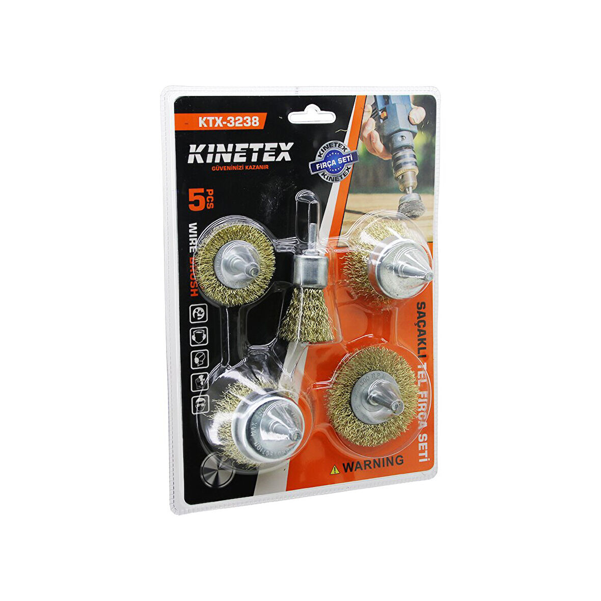 5PCS SAÇAKLI ÇELİK TEL - ÇANAK FIRÇA SETİ KTX-3238 (5060)