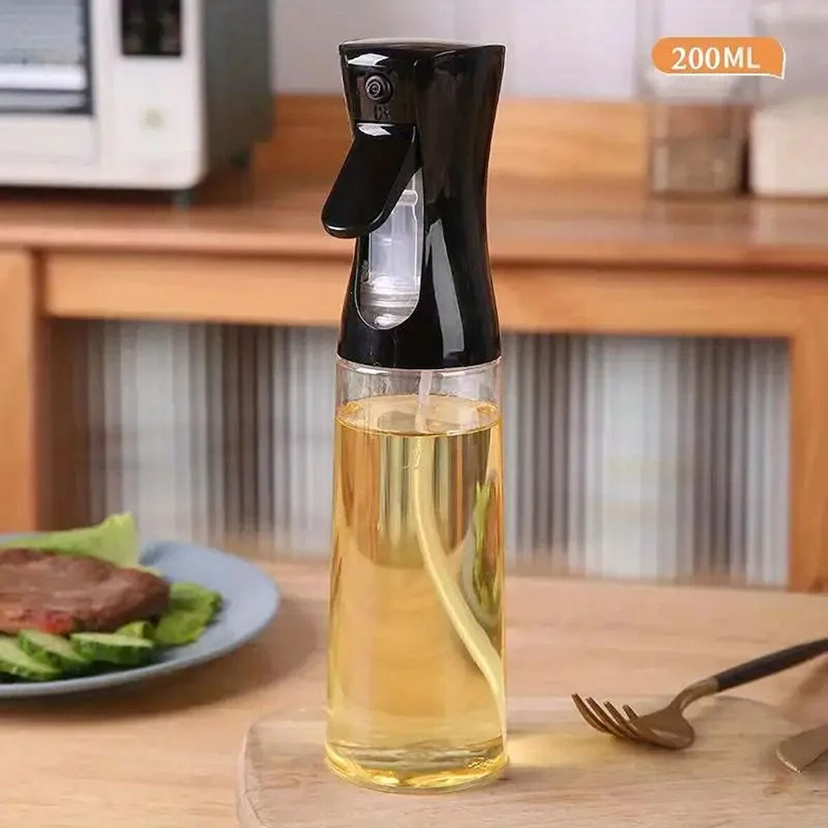 Püskürtmeli Sprey Yağ Limon Sirke Sos Şişesi Cam (5060)