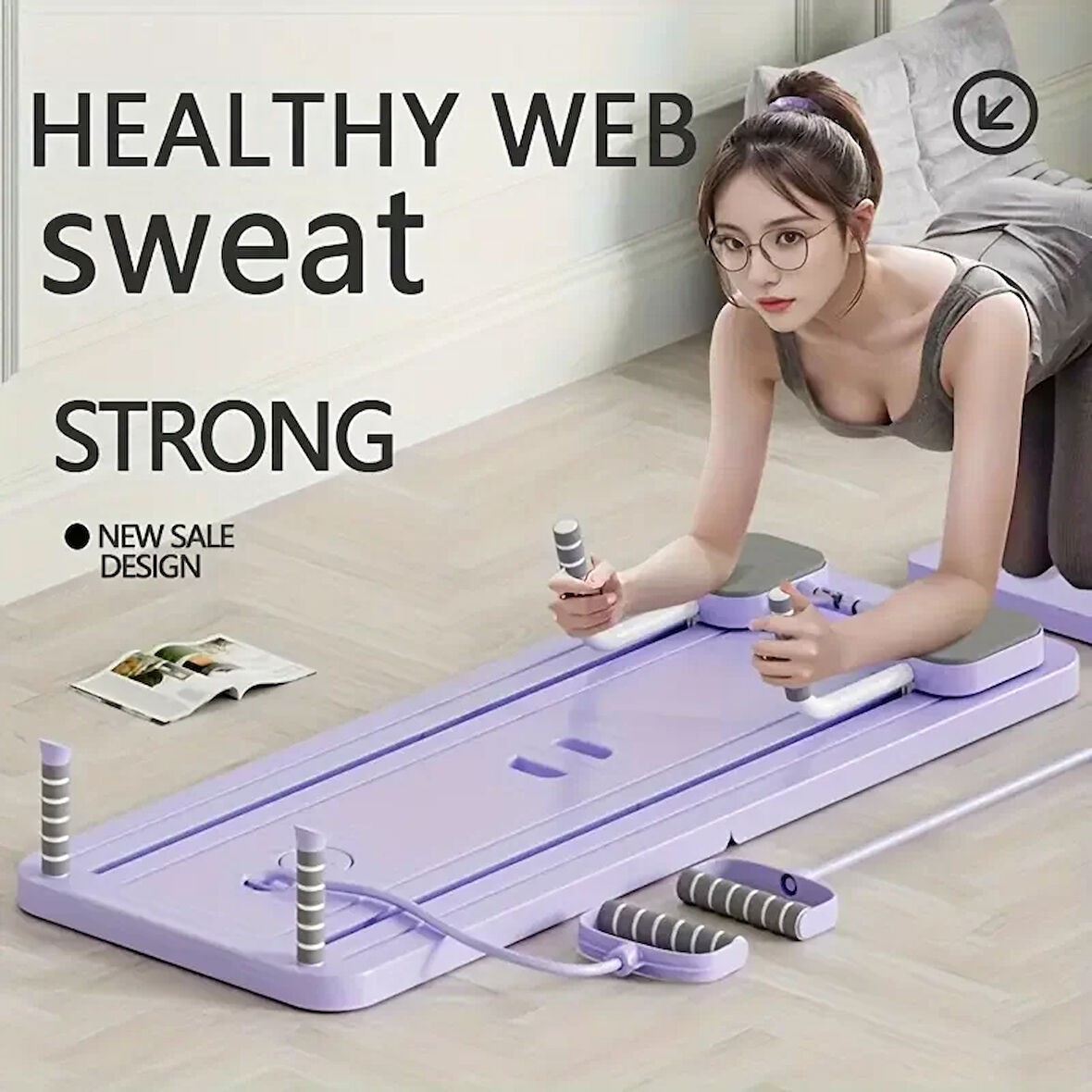 8&amp;apos;i 1 Arada Çok Fonksiyonlu ABS Yoga &amp;amp; Pilates Tahtası (5060)