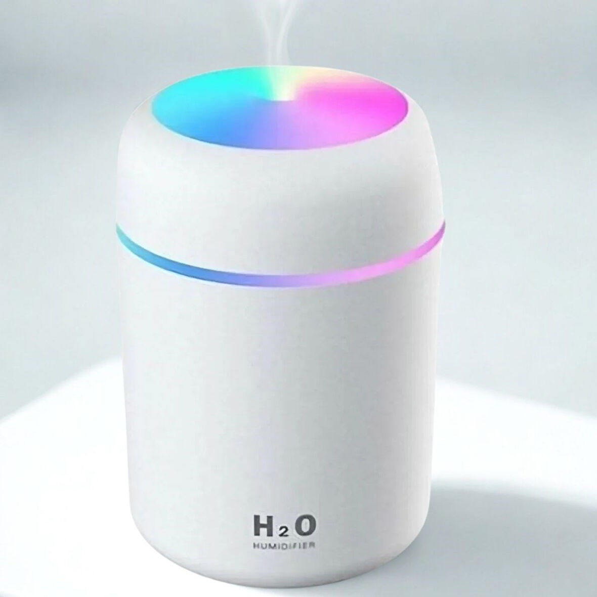 Usb Rengarenk Işıklı 300 ml Ulrasonik Hava Nemlendirici Buhar Makinesi Ve Hava Aroma Difüzörü (5060)