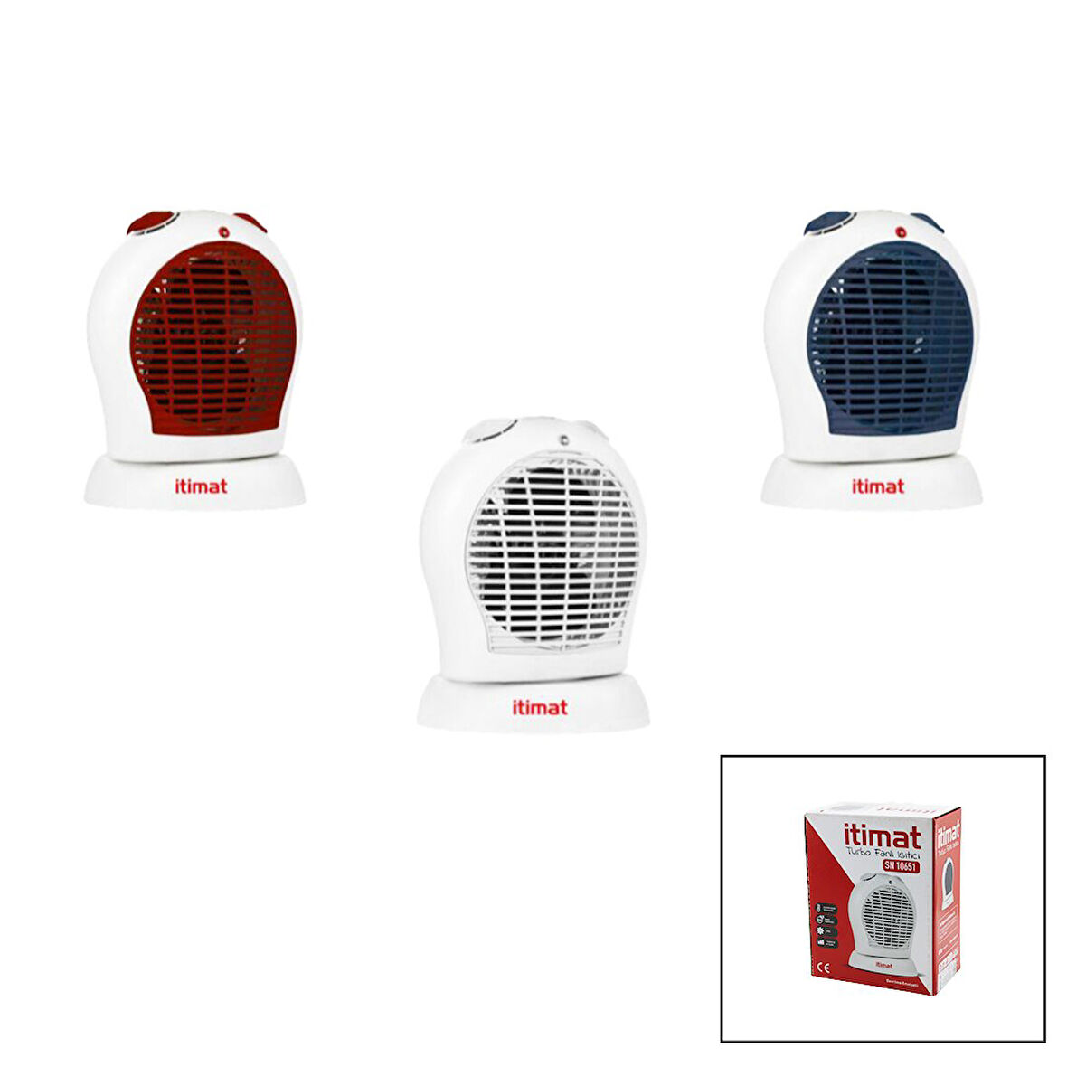 İTİMAT-10651 2IN1 = SOBA SICAK - SOĞUK TURBO FANLI ISITICI 2 KADEME SICAK - 1 KADEME SERİN 2000W (5060)