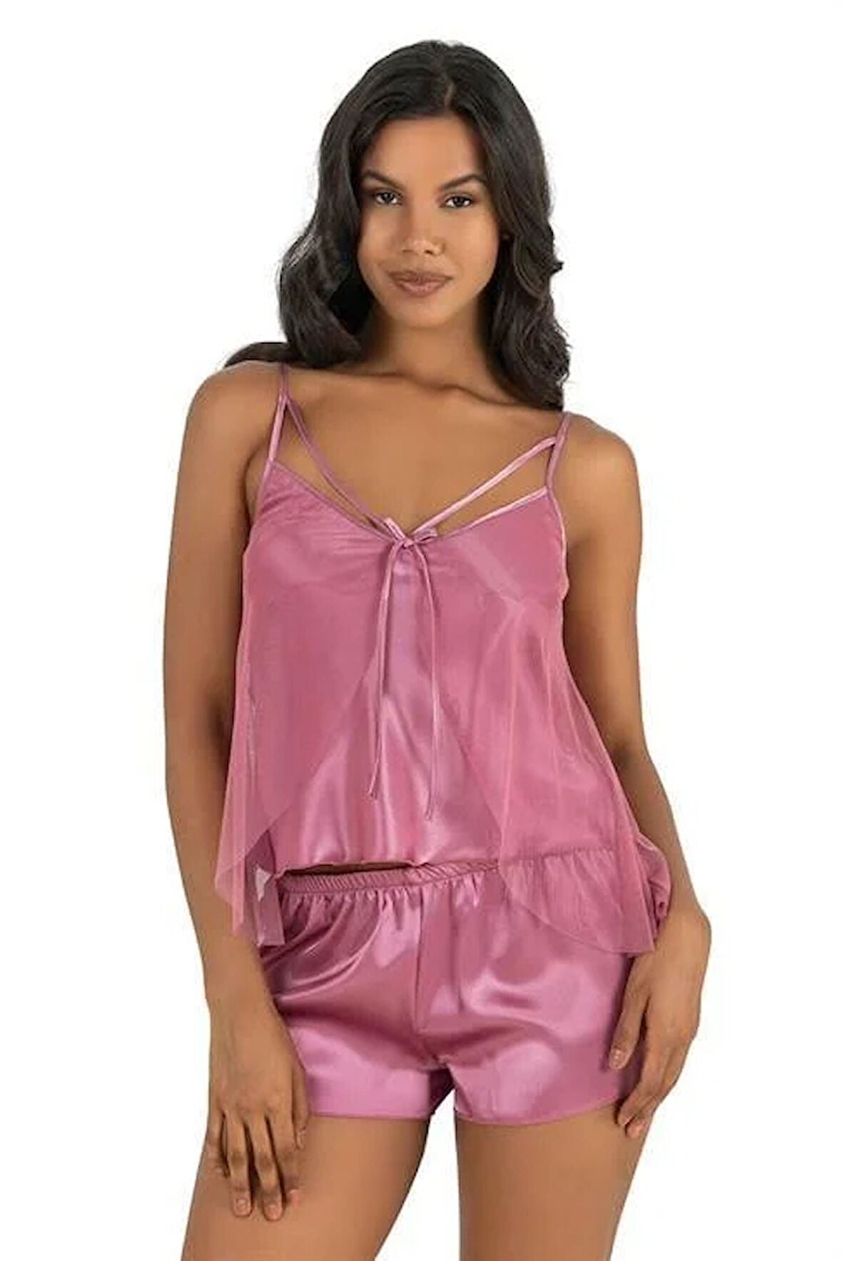 Arias Closet Gül kurusu Saten Şort Takımı OZN-22644