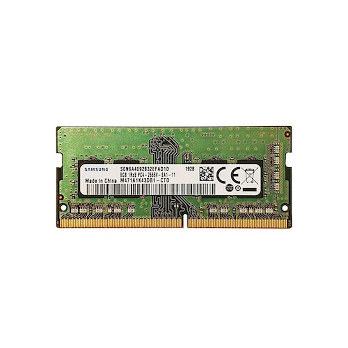 SAMSUNG 8GB DDR4 2666Mhz CL19 Notebook Ram (M471A1K43DB1-CTD) (1.2V)