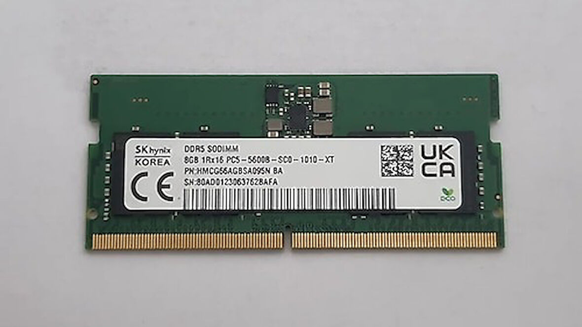 SK HYNIX 8GB DDR5 5600Mhz 1Rx16 CL40 Notebook Ram HMCG66AGBSA095N (Kutusuz)