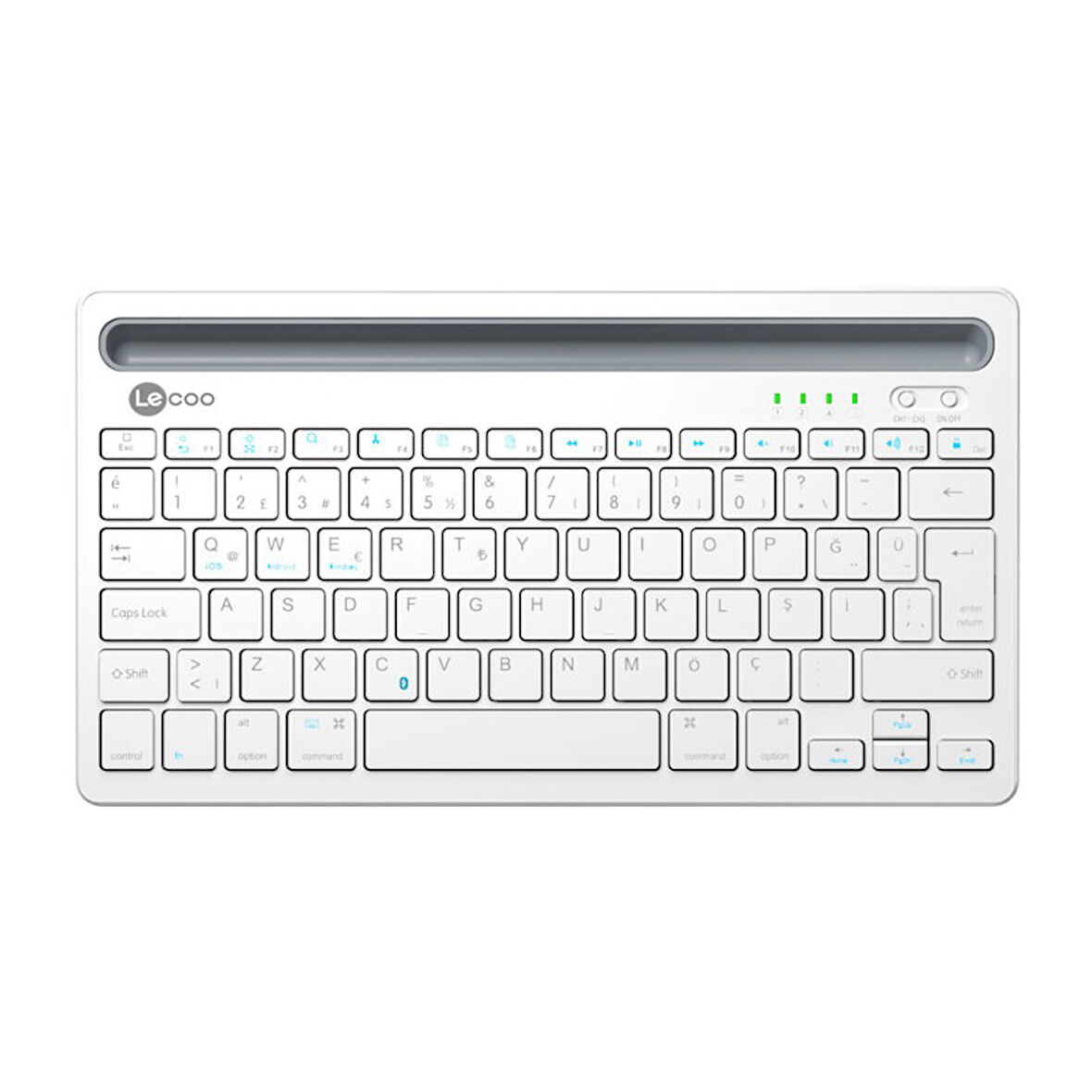 LENOVO LECOO BK100 Q Kablosuz Bluetoothlu Beyaz Klavye