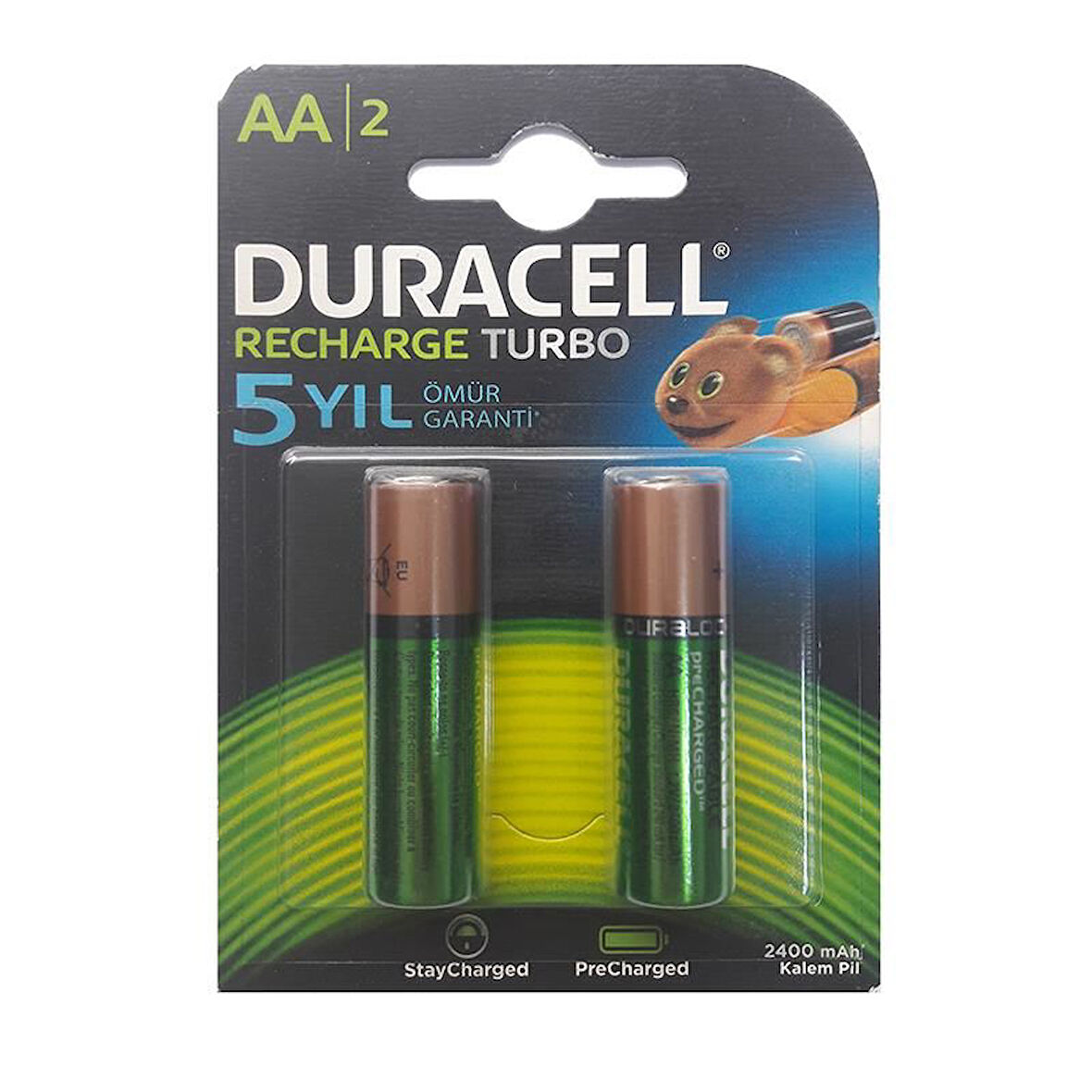 Duracell Şarj Edilebilir Kalem Pil 2&apos;Lİ AA 2500 mAh