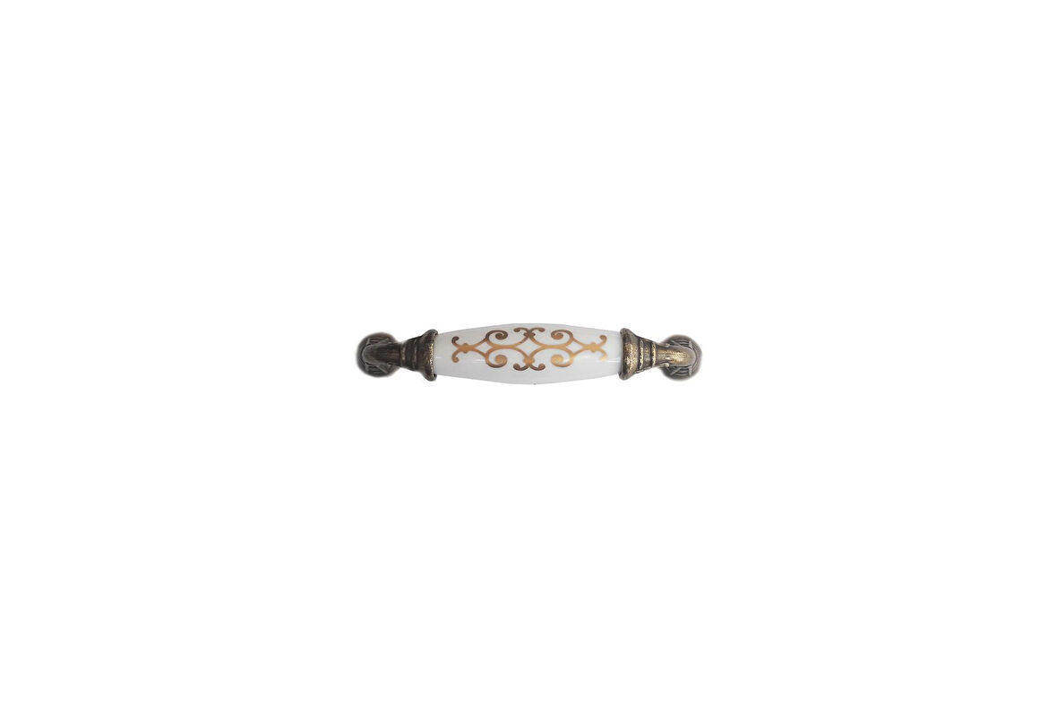 Klasik Silindir Kulp Antik Sarı 96 mm