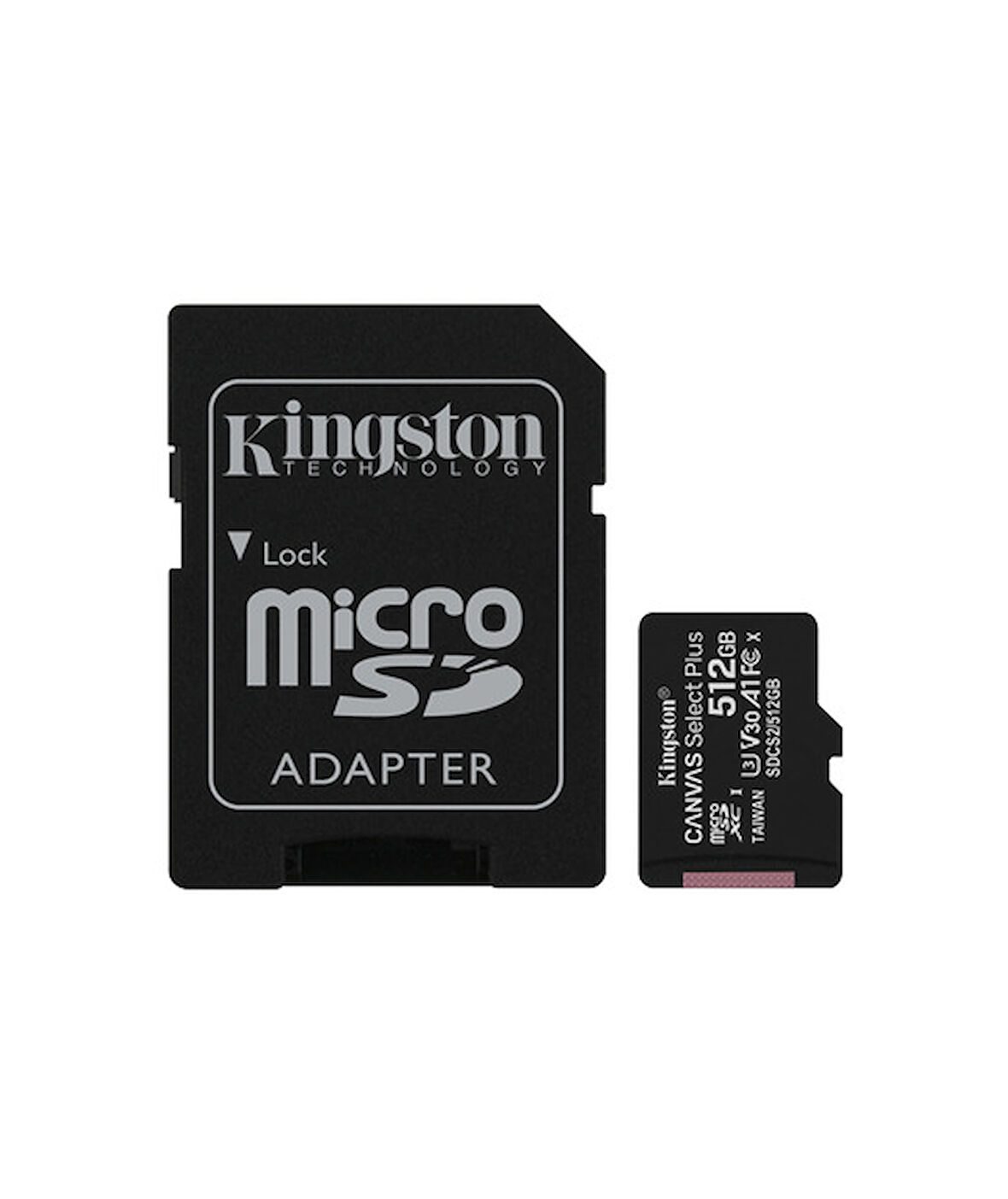Kingston 512GB microSDXC Canvas Select Plus 100R A1 C10 Card + Adapter