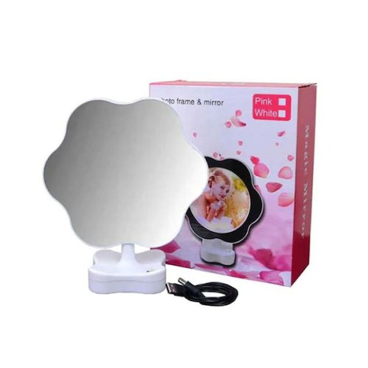 Periboia Led Işıklı Papatya Sihirli Ayna