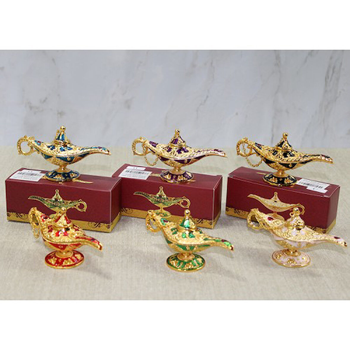 Periboia Mineli Metal Alaaddin Lambası Model 3