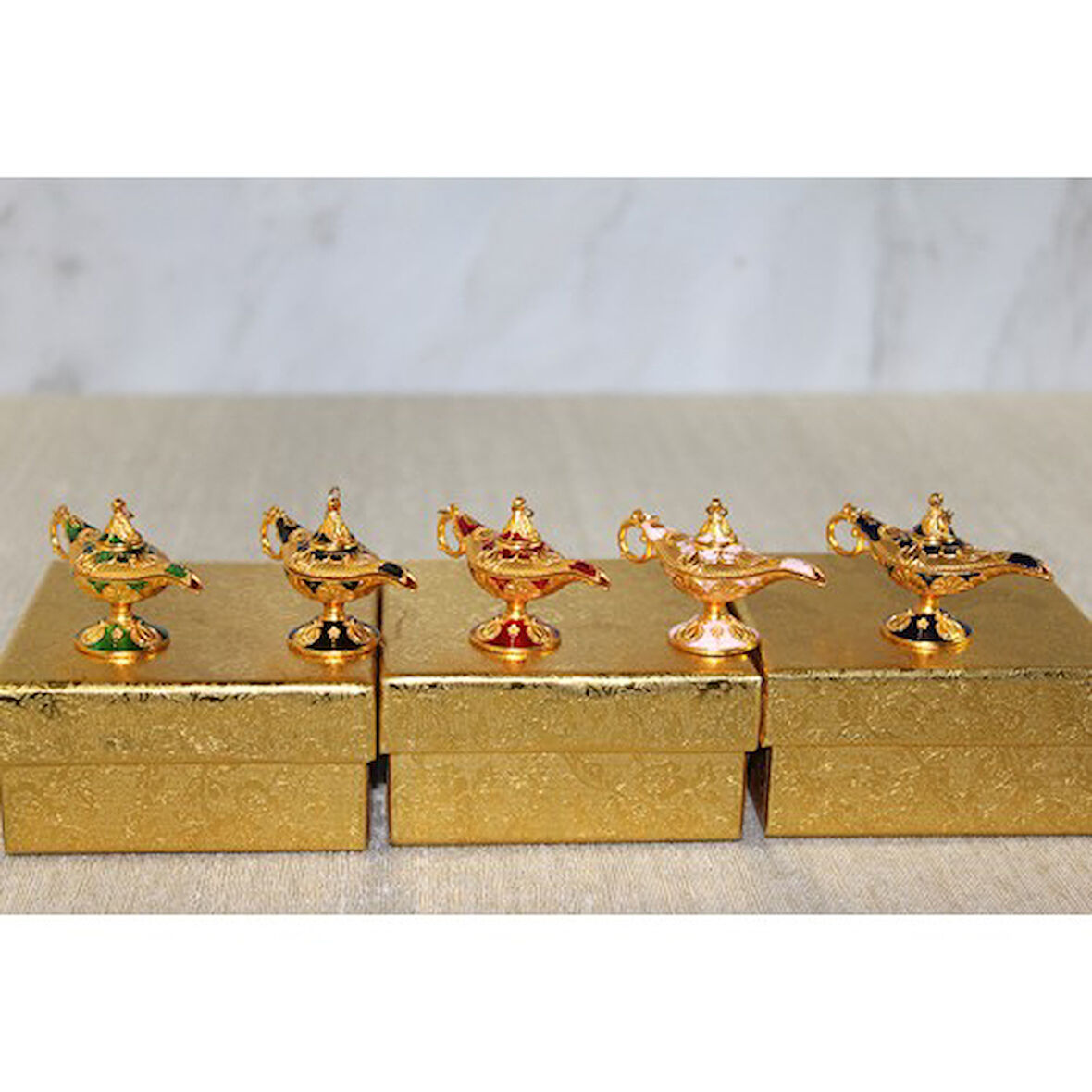 Periboia Mineli Metal Alaaddin Lambası Model 6