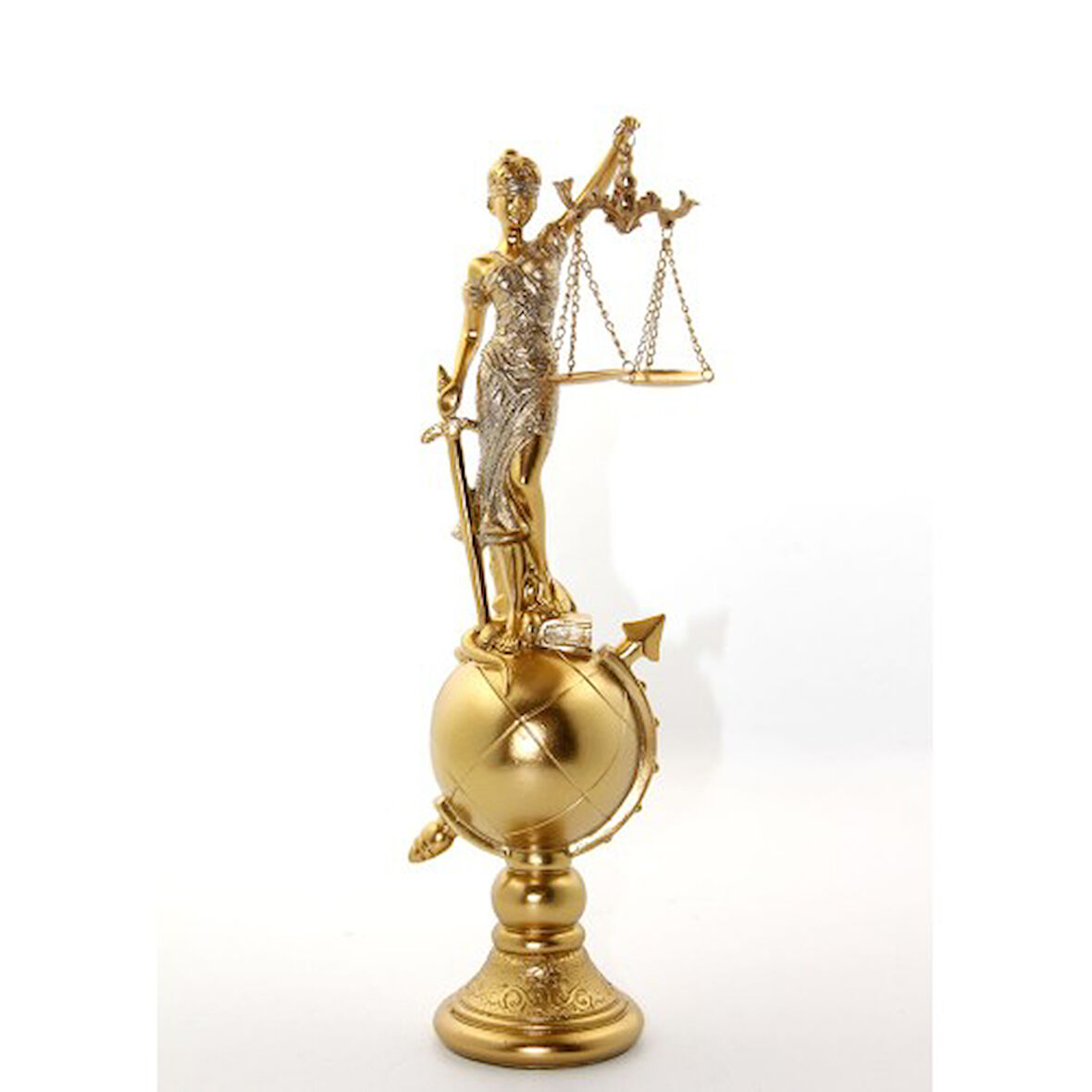 Periboia Polyester Dünya Küre Üzerinde Adalet Biblosu Model 2 