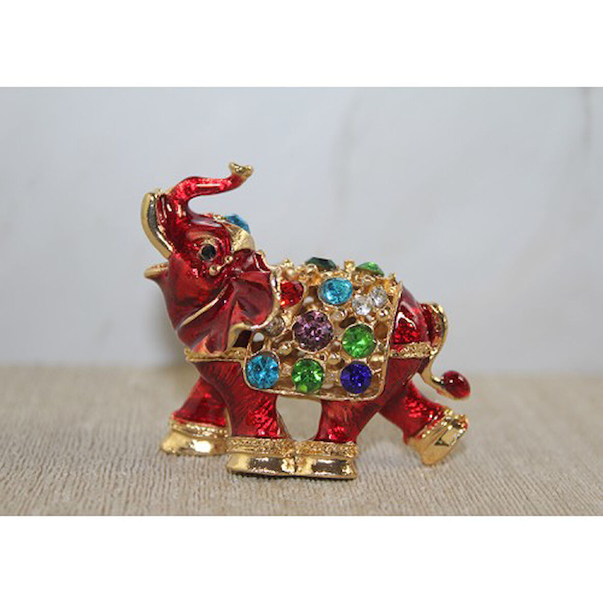 Periboia Swarovski Taşlı Minik Figür - Fil 