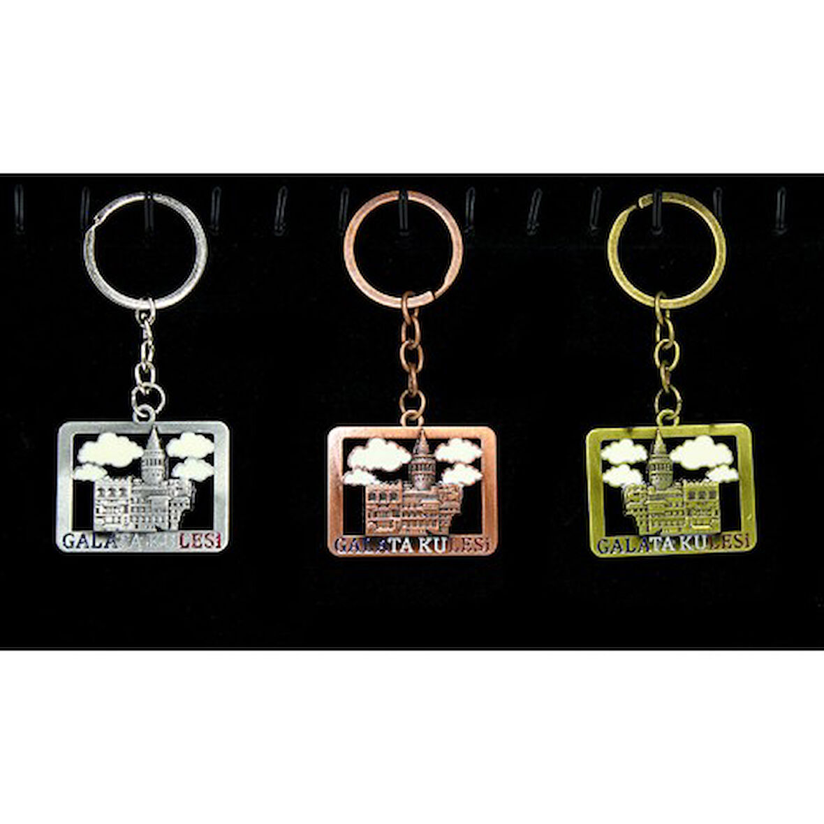 Periboia Metal Galata Kulesi Anahtarlık Model 1 