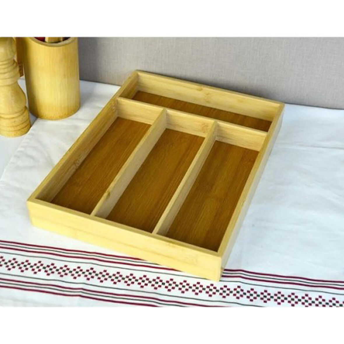 Periboia Bambu Çekmece İçi Kaşıklık 