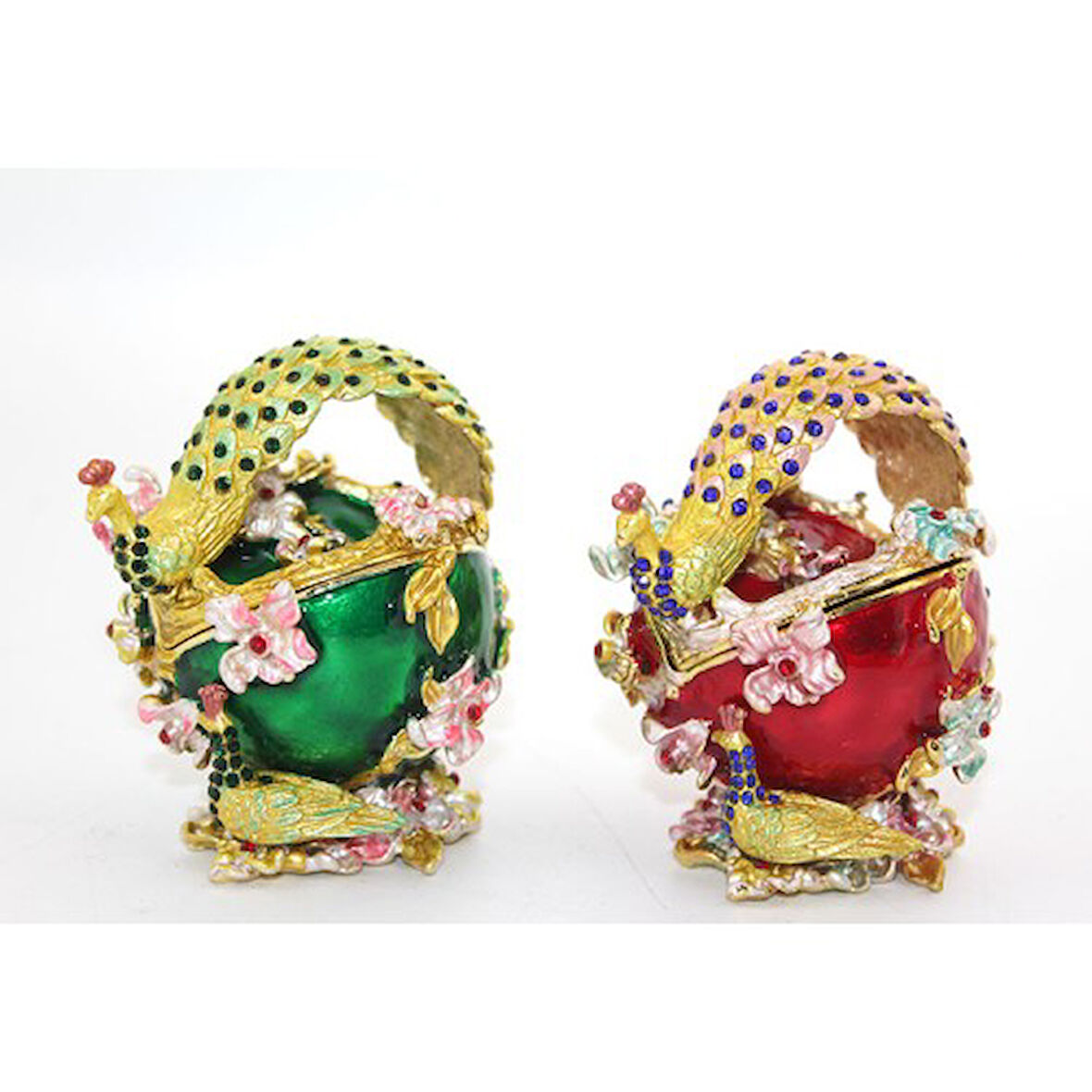 Periboia Swarovski Taşlı Tavuskuşu Kutu 