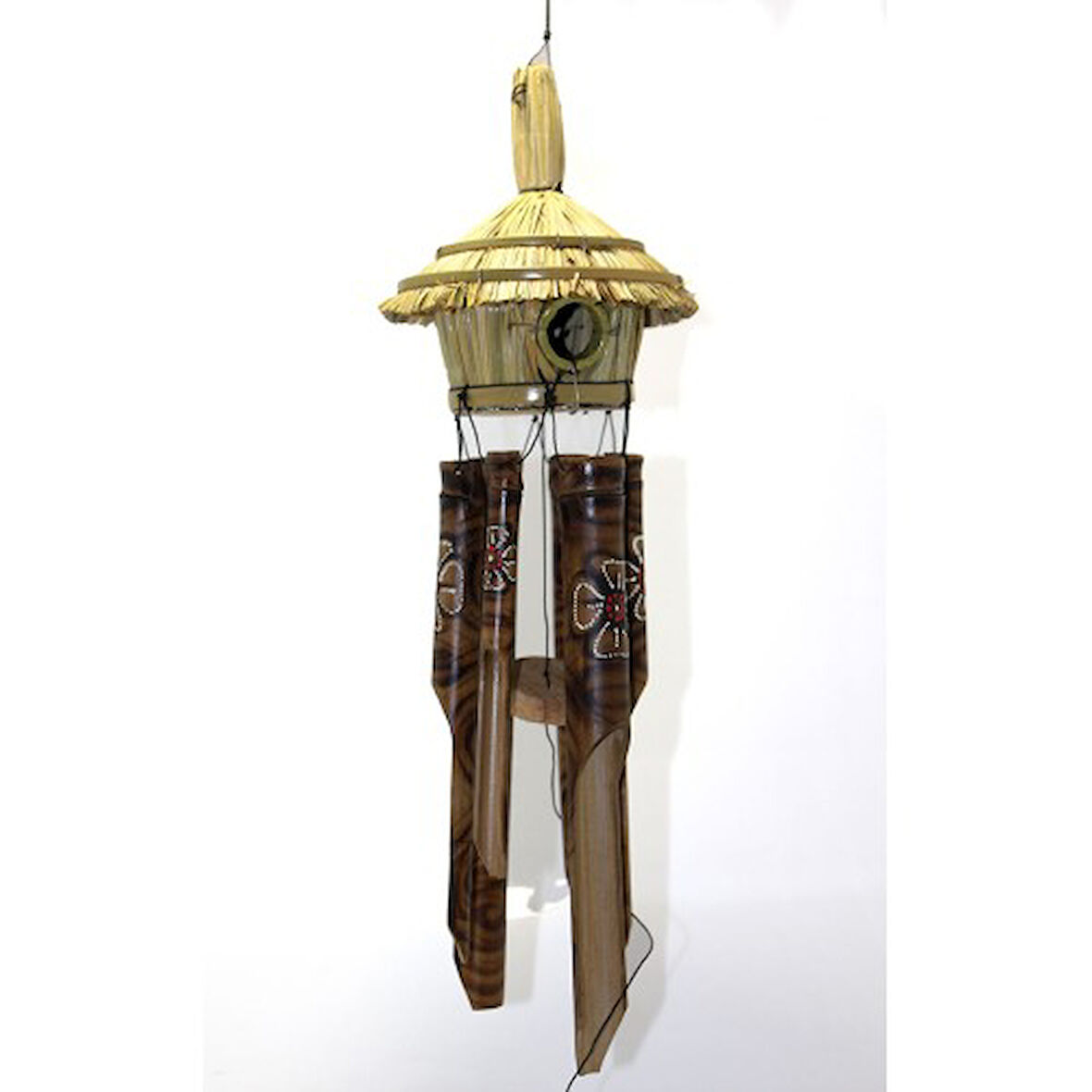 Periboia Hasır Kuş Yuvalı Bambu Çan 50 cm