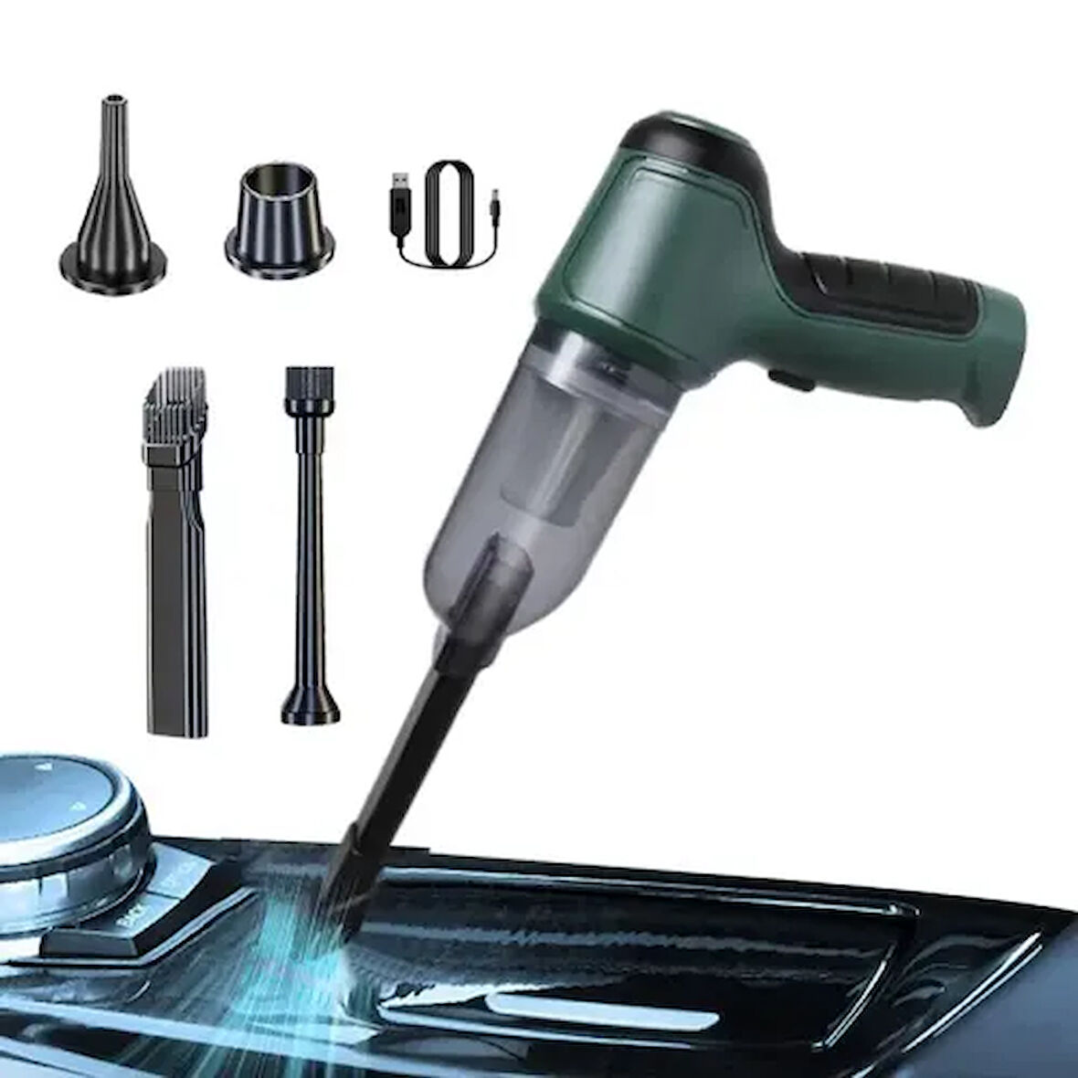 Periboia Air Blower Araba Süpürgesi Yeşil