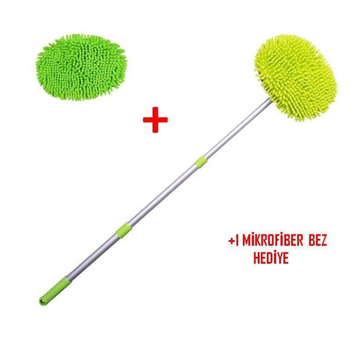 Periboia Yedek Bezli Mikrofiber Araba Yıkama Fırçası 