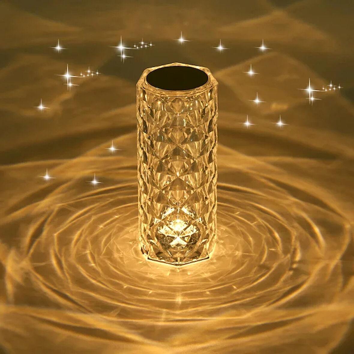Periboia Kristal LED Kumandalı Ve Dokunmatik Masa Lambası